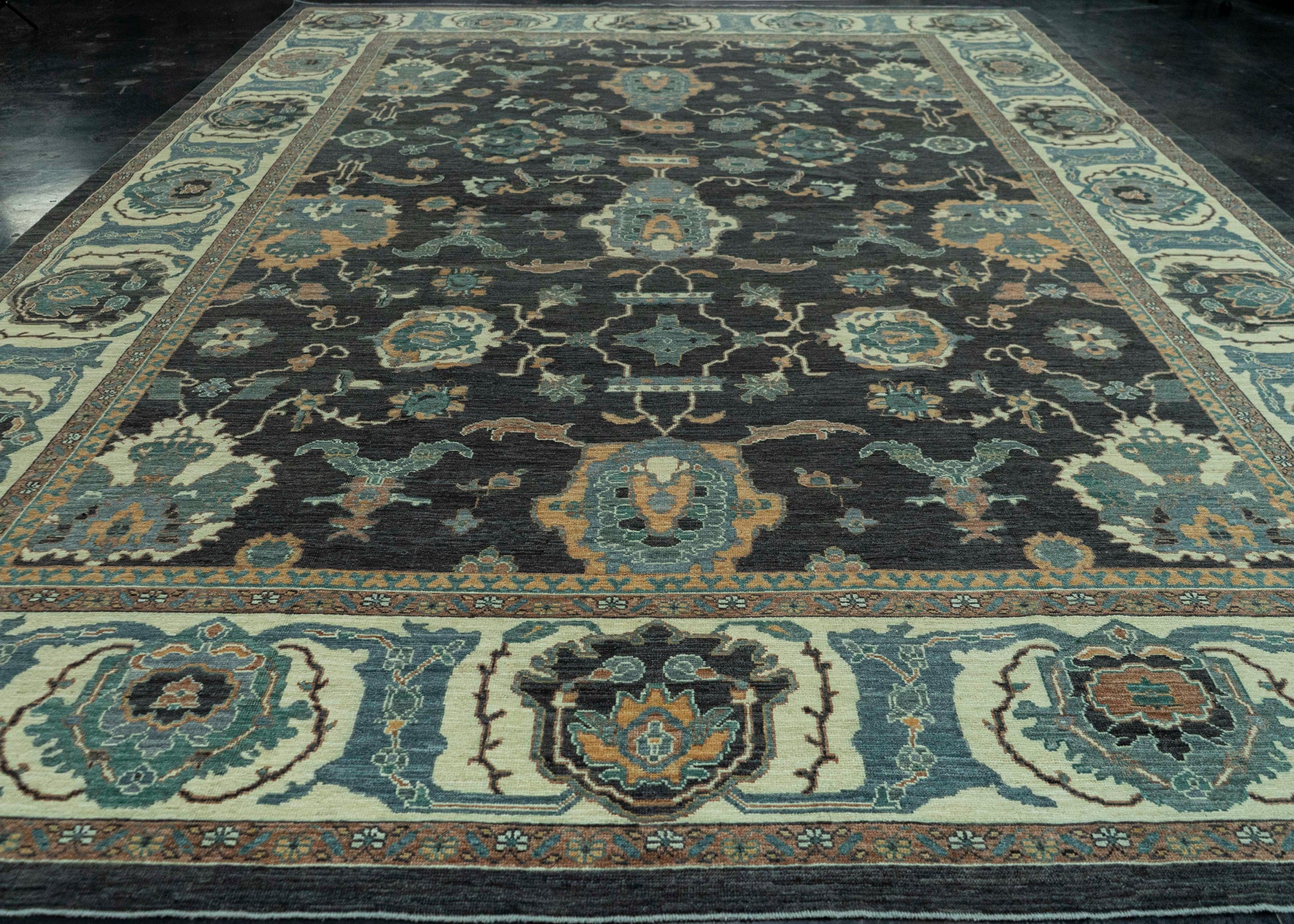 Turkish Oushak Antique Look Rug 12'9" x 17'8" #20063
