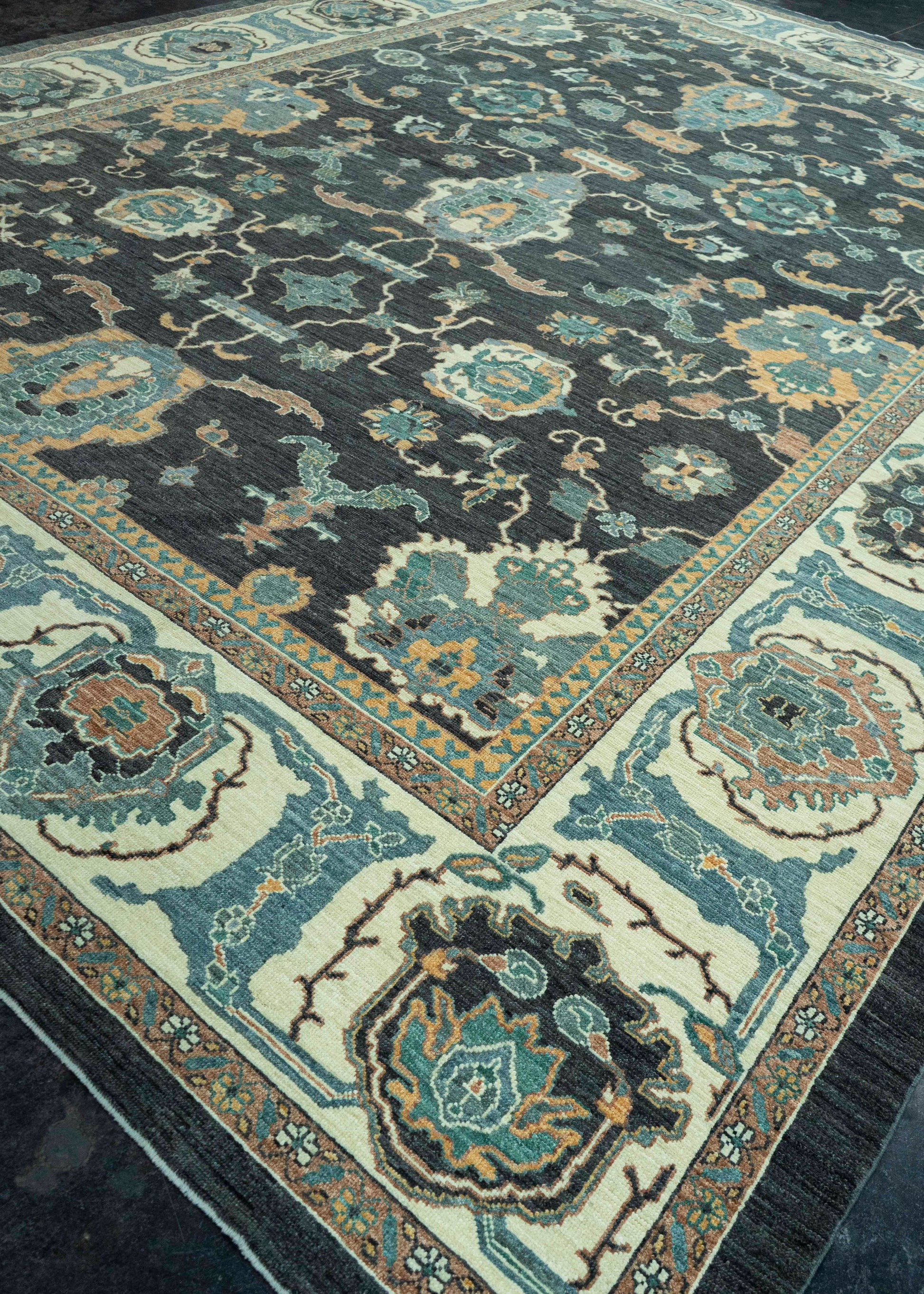 Turkish Oushak Antique Look Rug 12'9" x 17'8" #20063