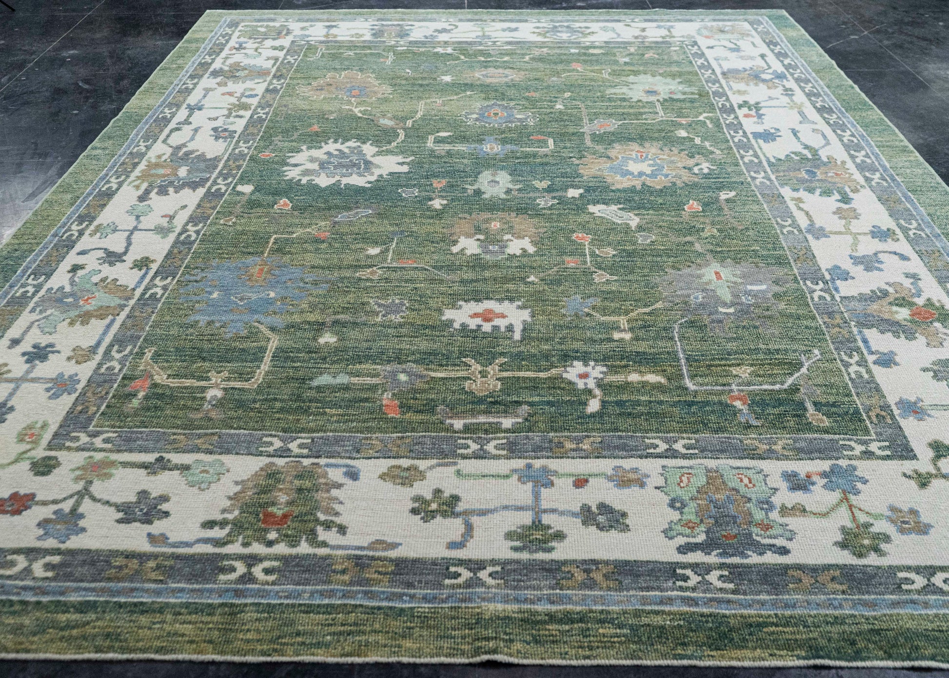 Turkish Oushak Rug 9'2" x 12'10" #20408