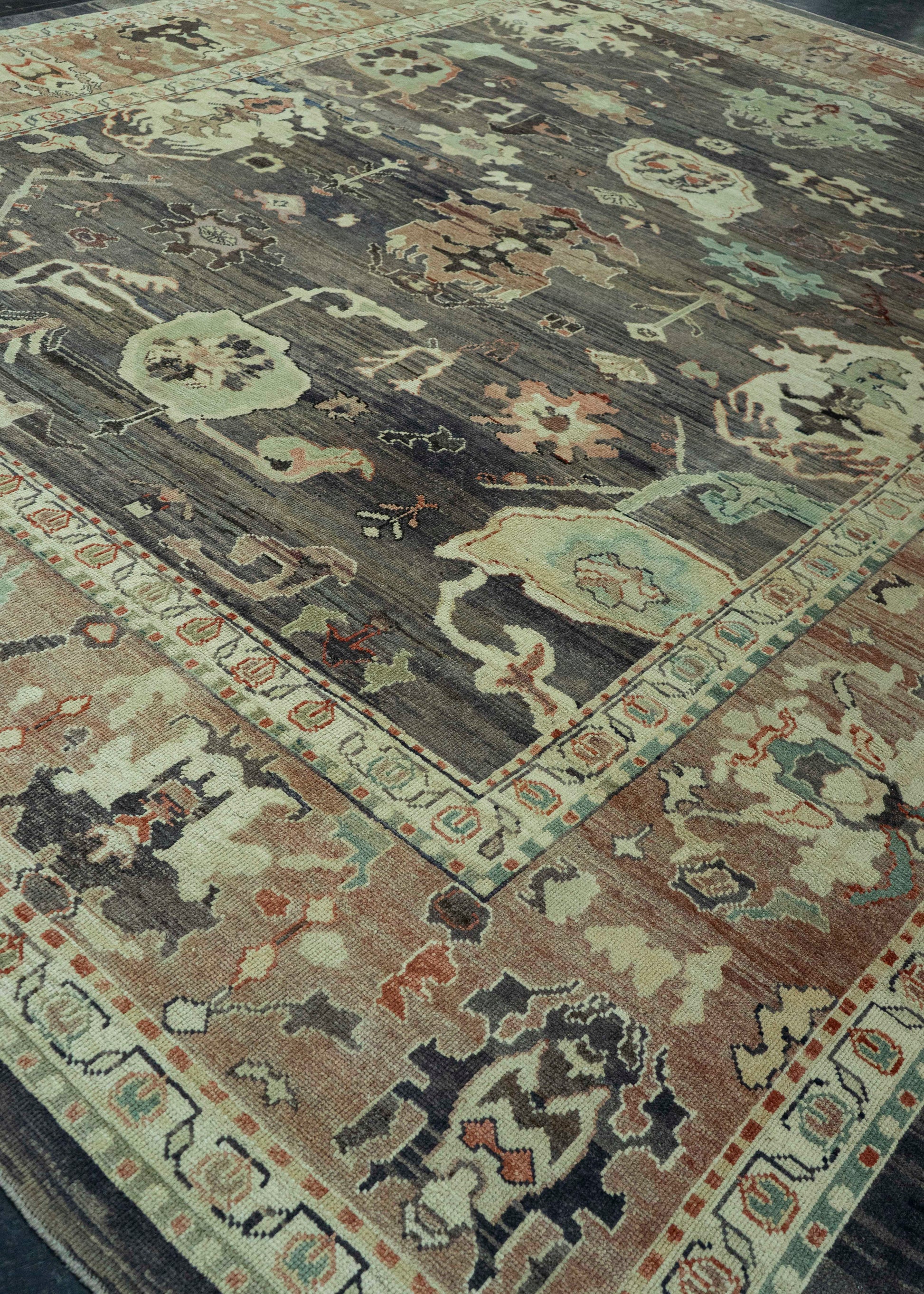 Turkish Oushak Old Wool Rug  12'6" x 14'11" #30143