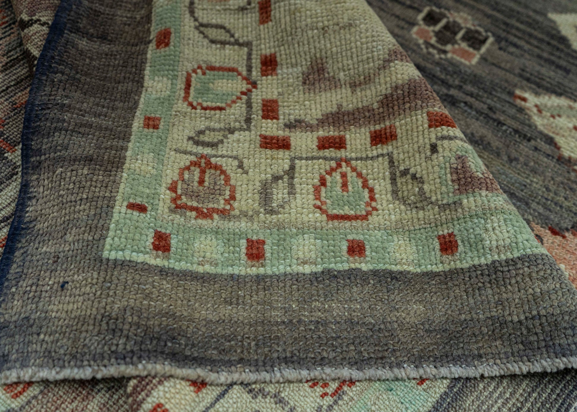 Turkish Oushak Old Wool Rug  12'6" x 14'11" #30143