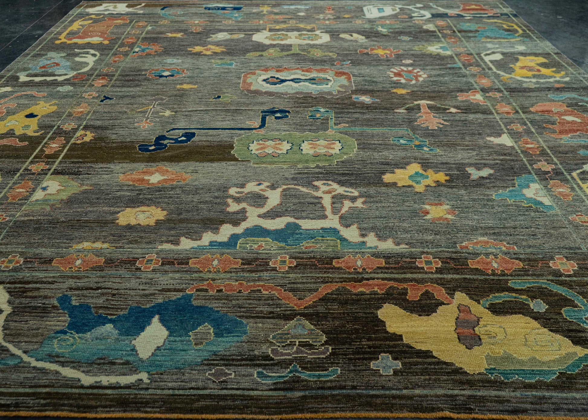 Turkish Oushak Old Wool Rug  12' x 14'7" #19520