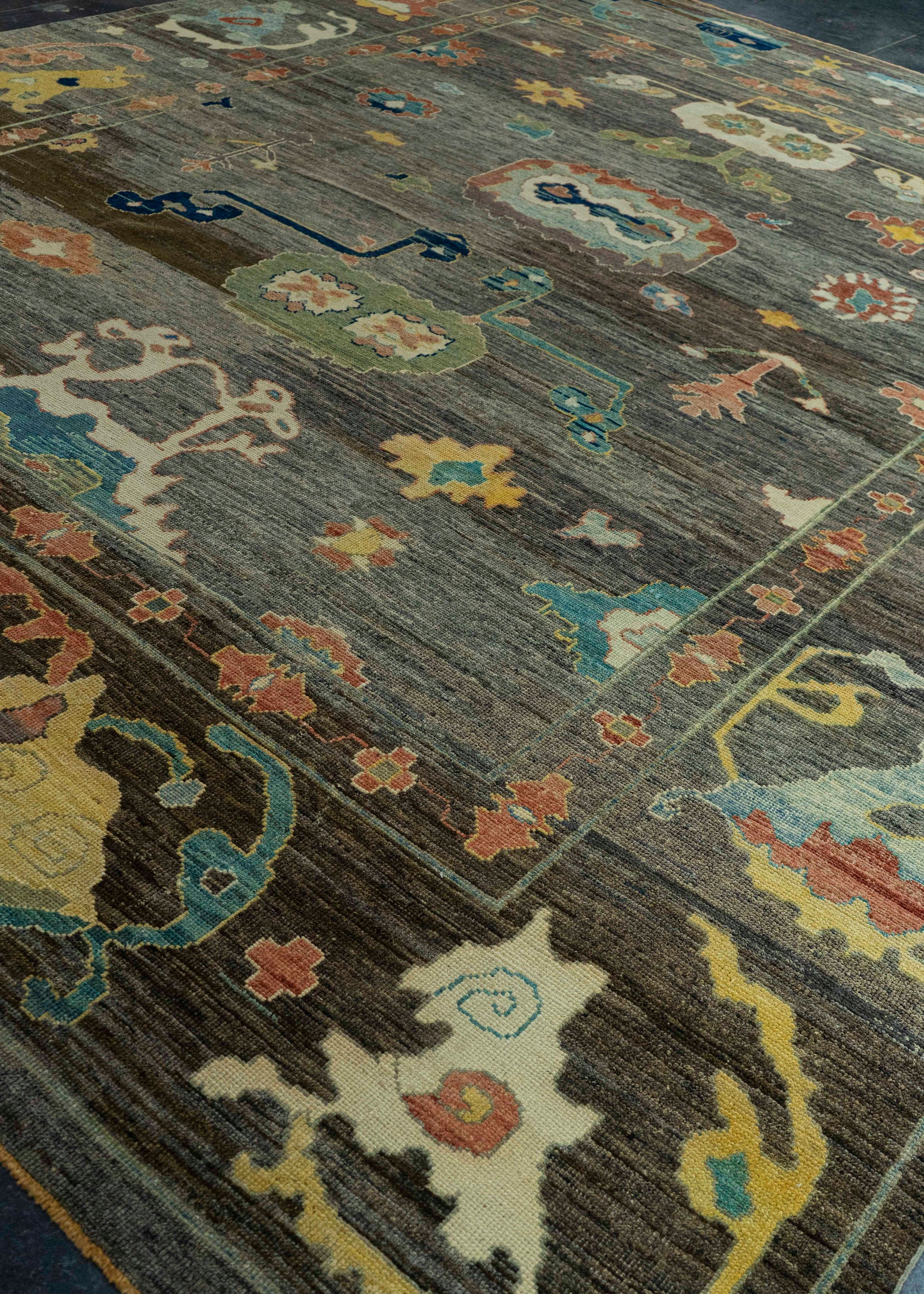 Turkish Oushak Old Wool Rug  12' x 14'7" #19520