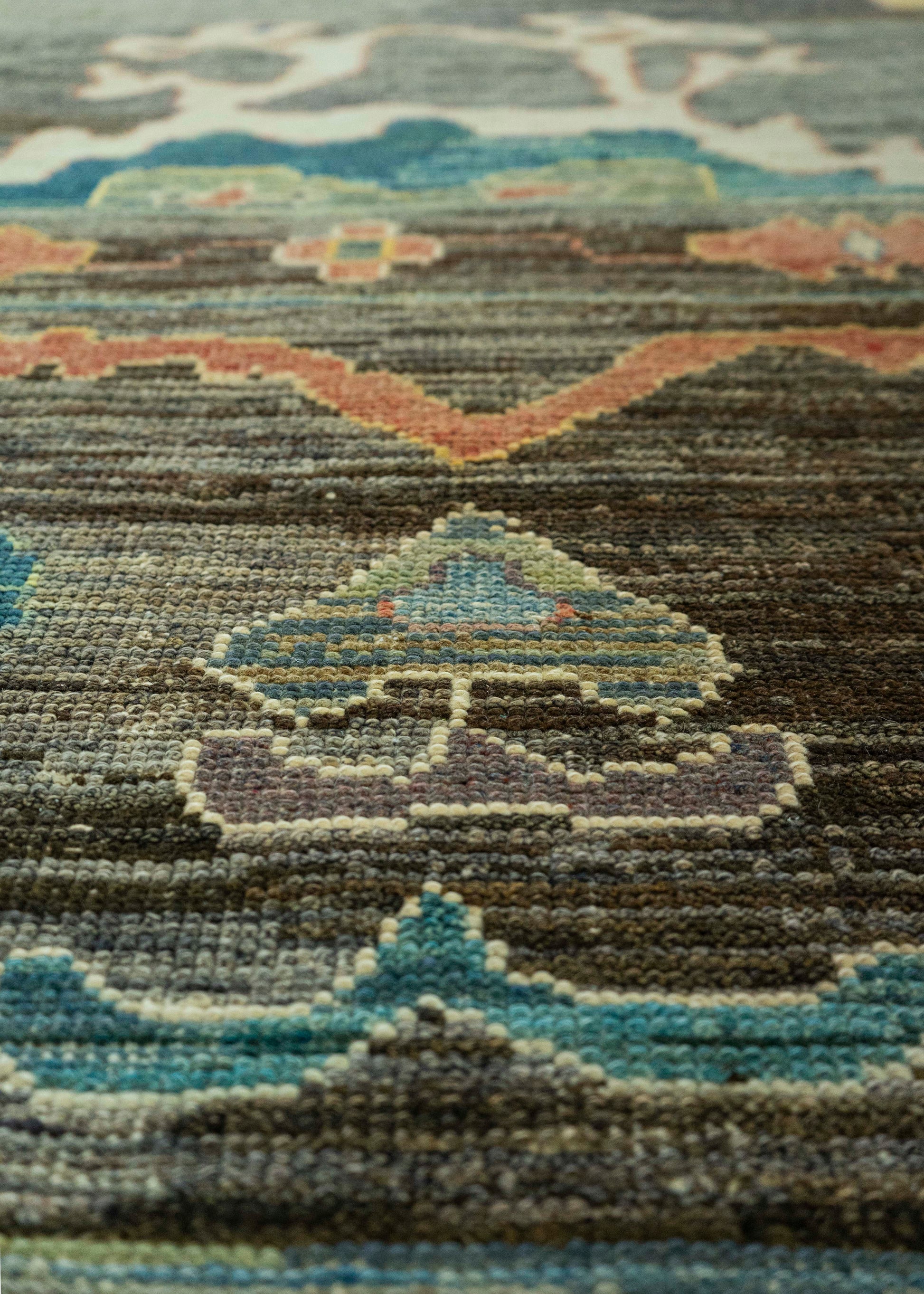 Turkish Oushak Old Wool Rug  12' x 14'7" #19520