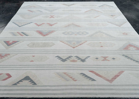 Turkish Kilim Oriental Handmade Flatweave 7'10" x 10'4" #20278