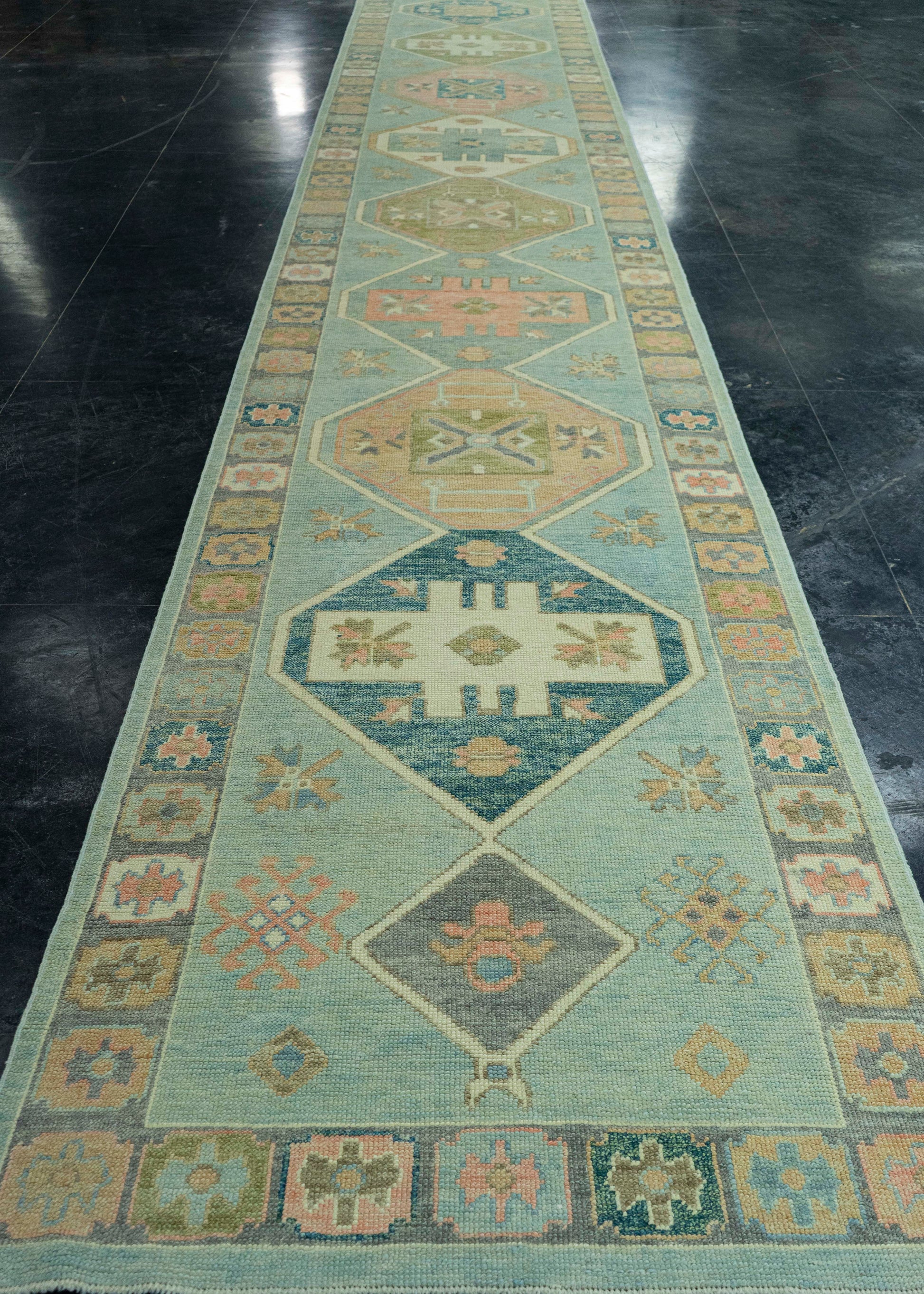 Turkish Oushak Rug 3'9" x 24'1" #20129