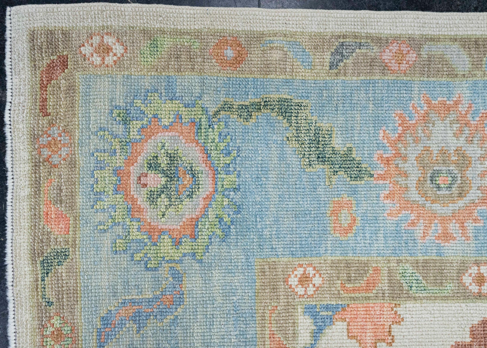 Turkish Oushak Square Rug 8'7" x 9'10" #20426