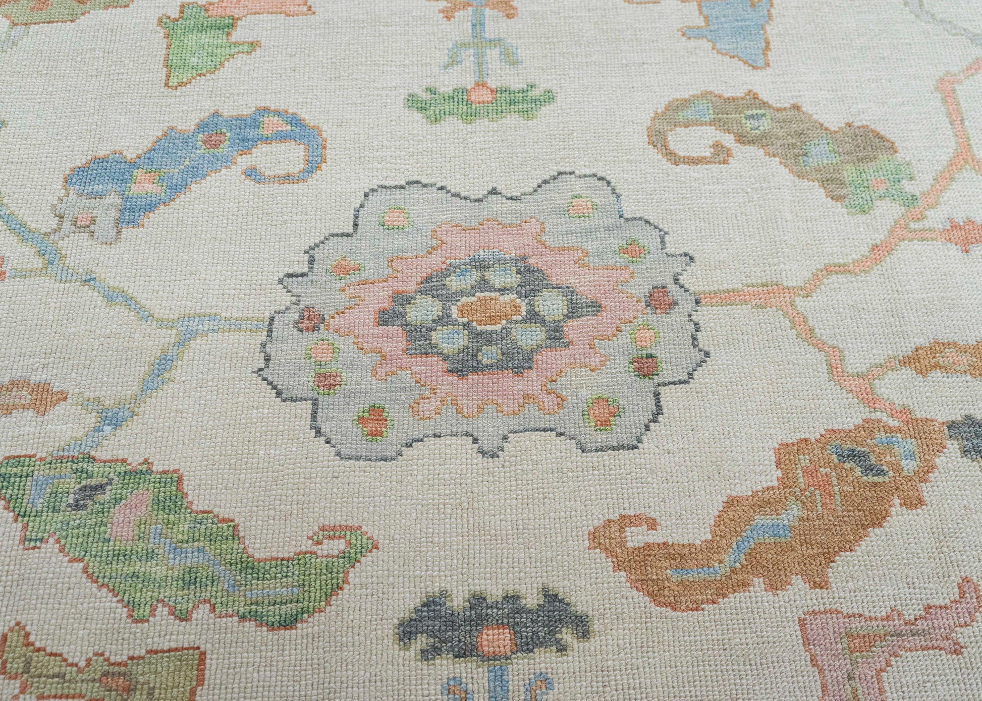 Turkish Oushak Square Rug 8'7" x 9'10" #20426