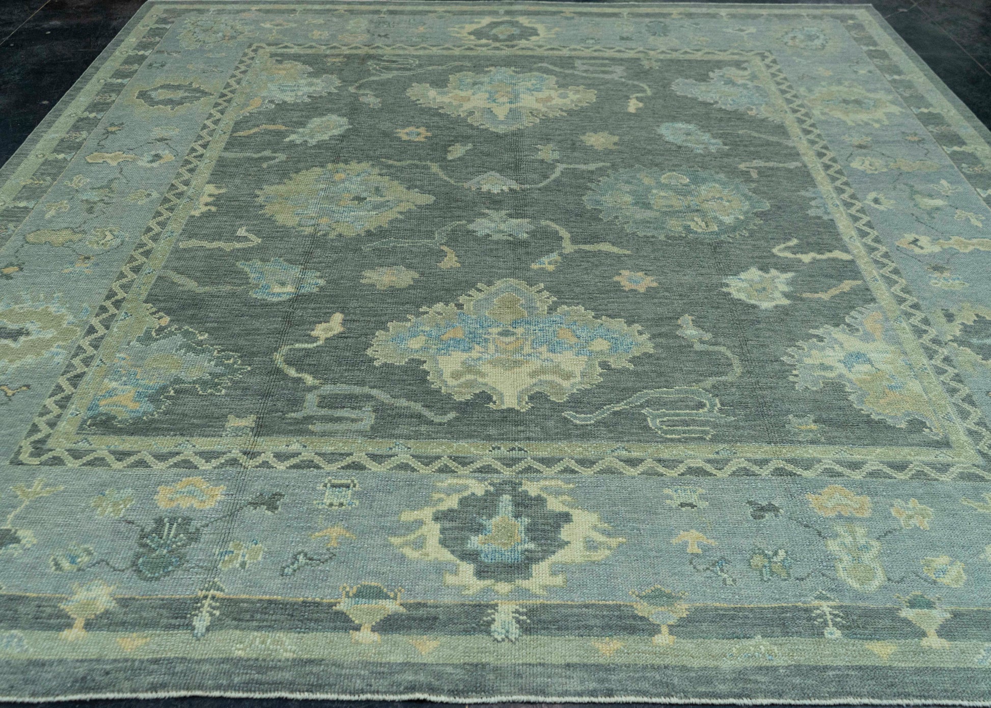 Turkish Oushak Rug 9'11" x 10'1" #19175