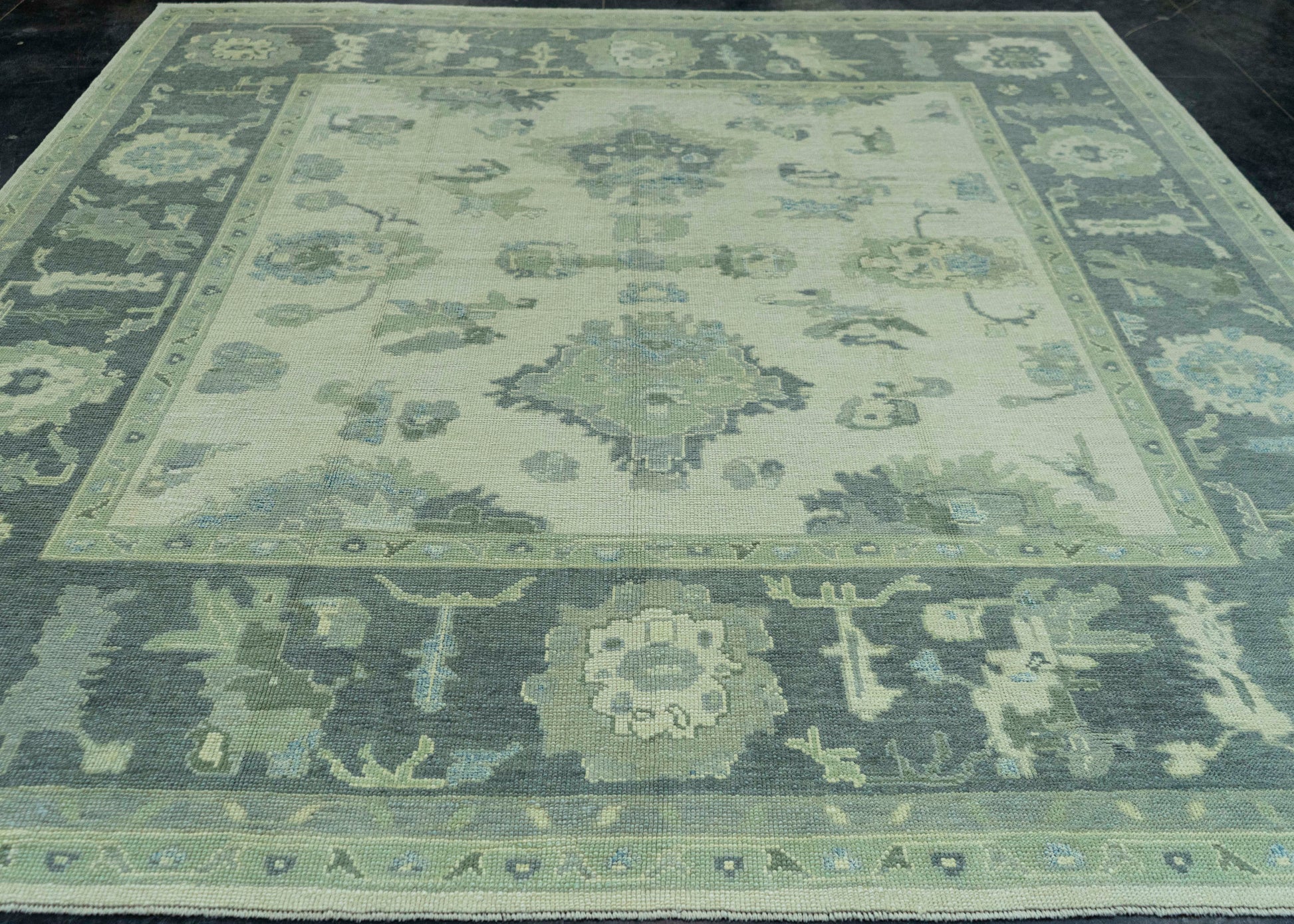 Turkish Oushak Rug 9'7" x 9'10" #19207