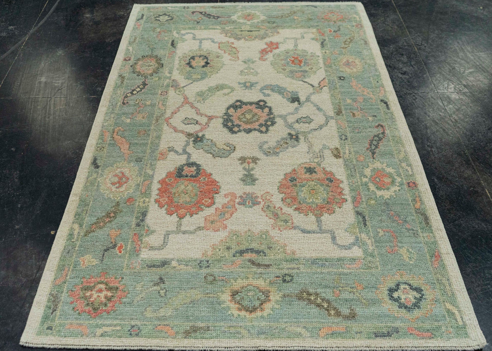 Turkish Oushak Rug 3'11" x 6'4" #20315