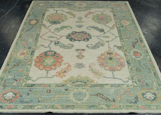 Turkish Oushak Rug  5'2" x 6'7" #20352