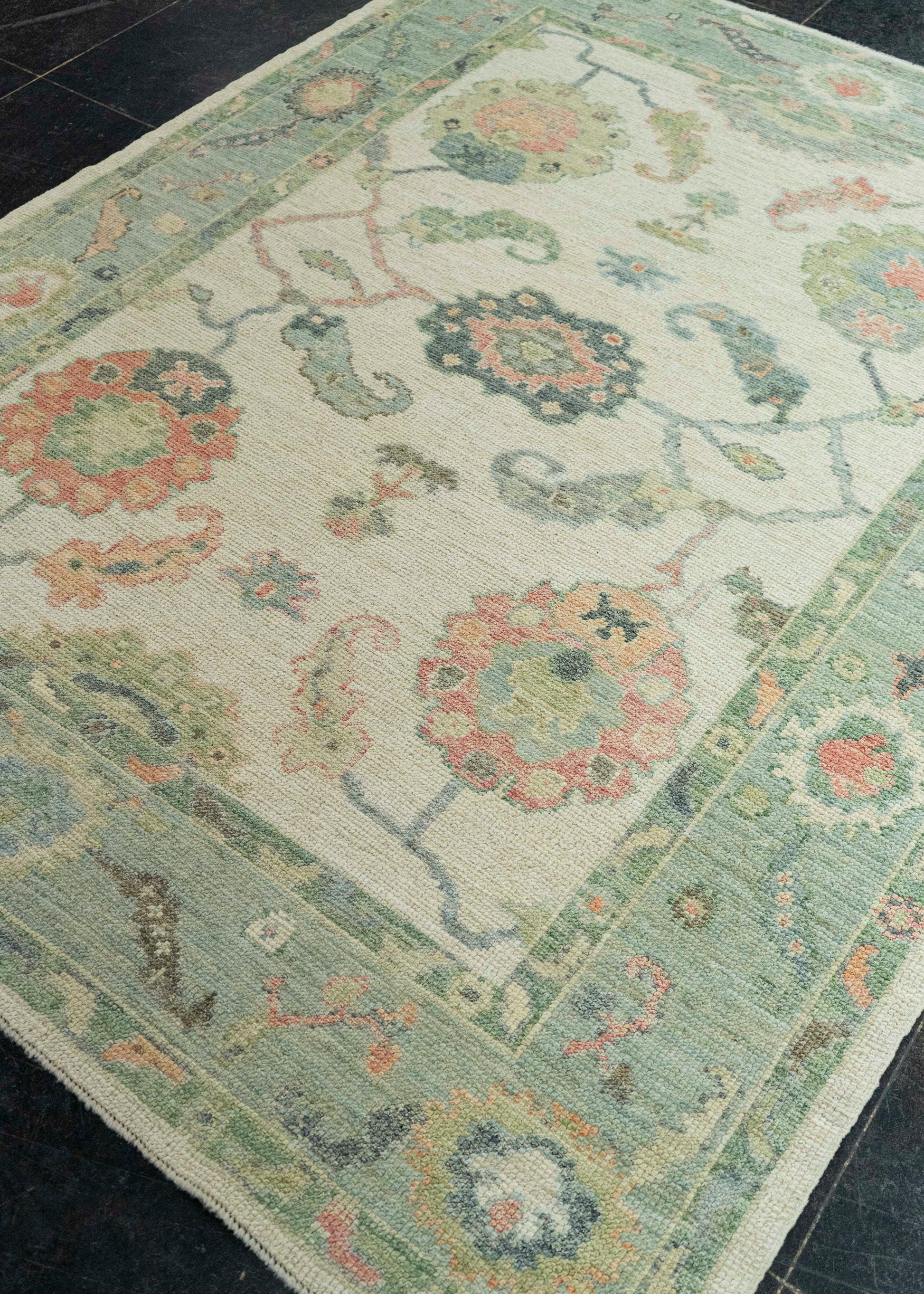 Turkish Oushak Rug  5'2" x 6'7" #20352