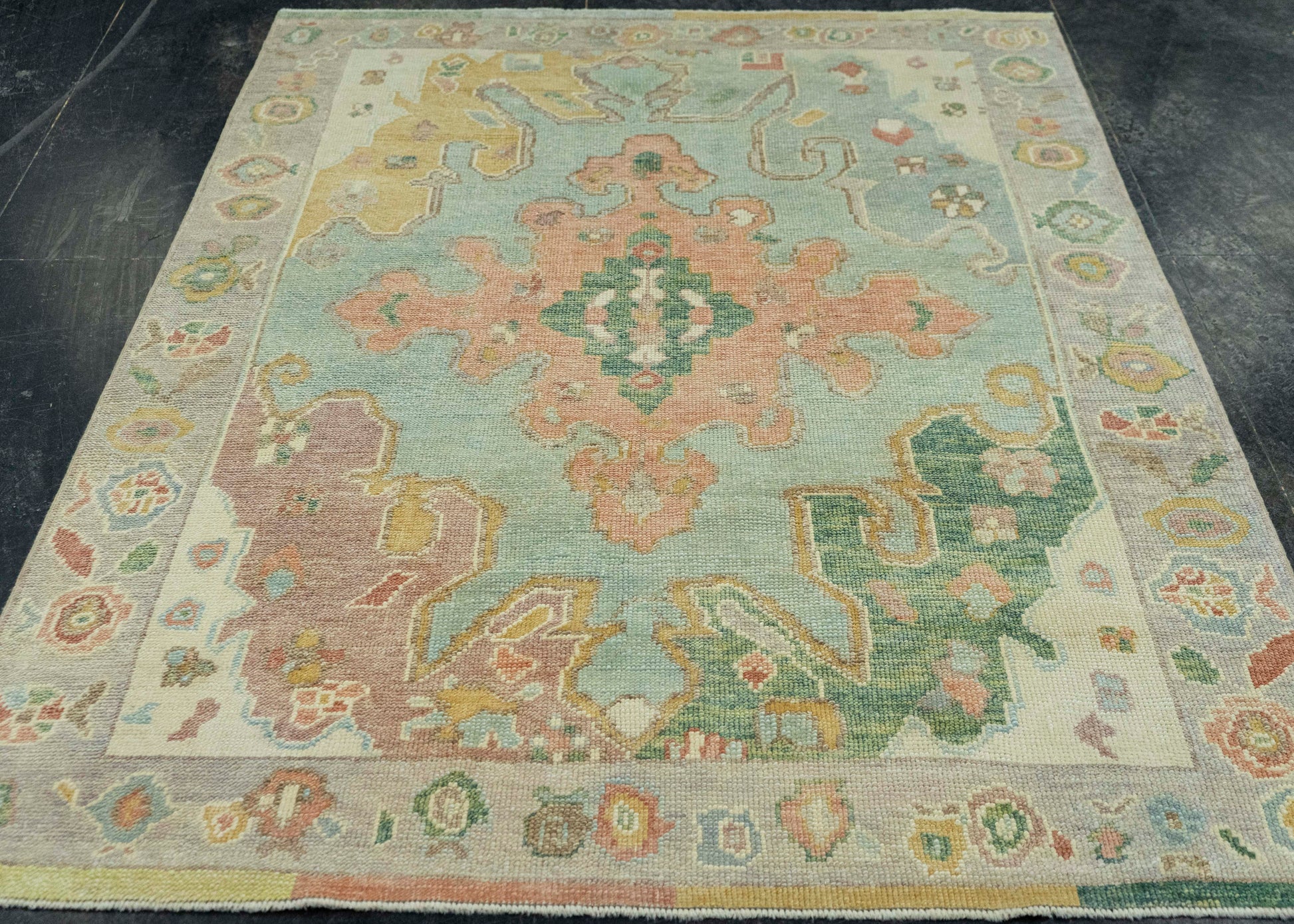 Turkish Oushak Rug  5' x 6'4" #20423