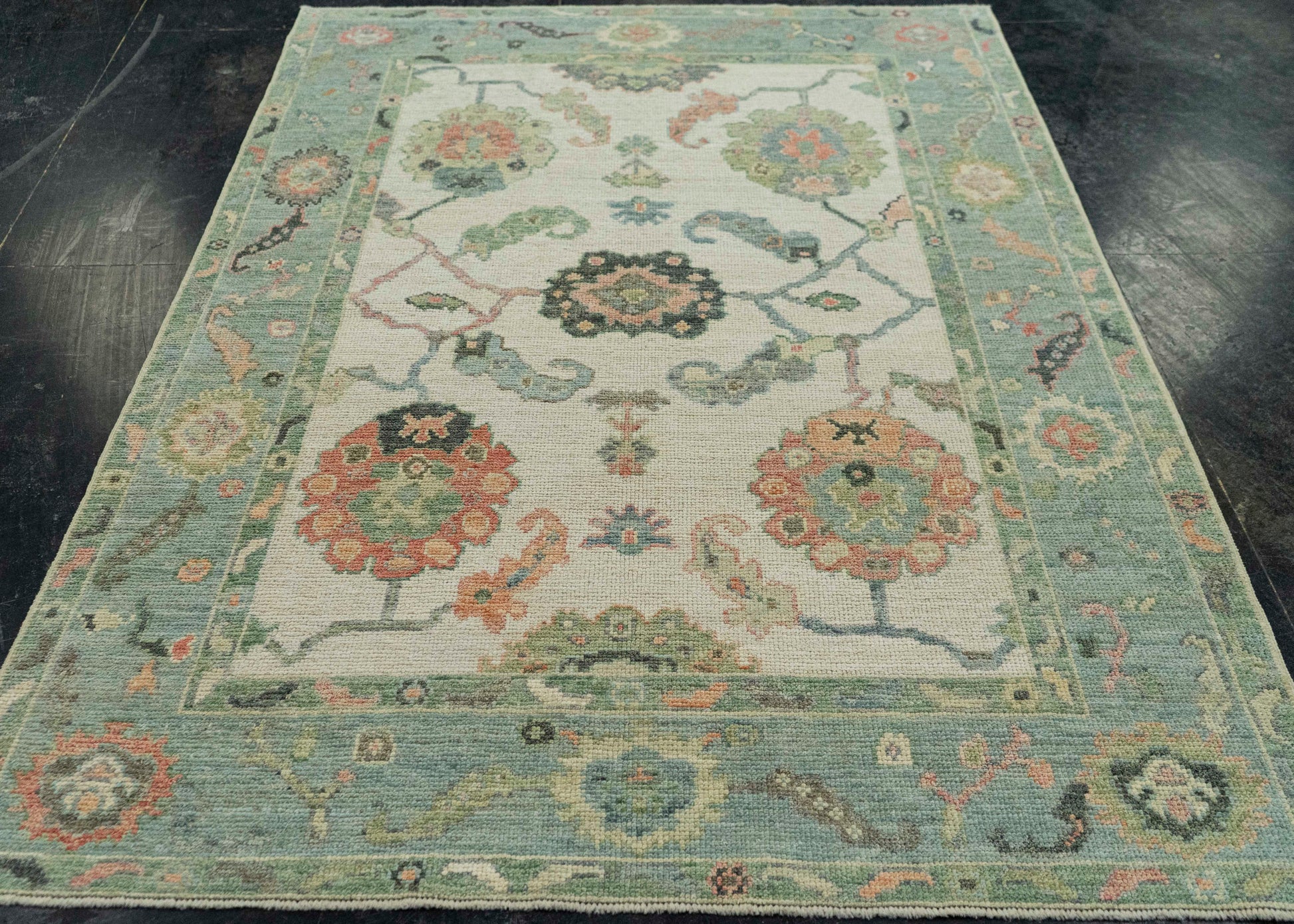 Turkish Oushak Rug 4'11" x 7'2" #20284