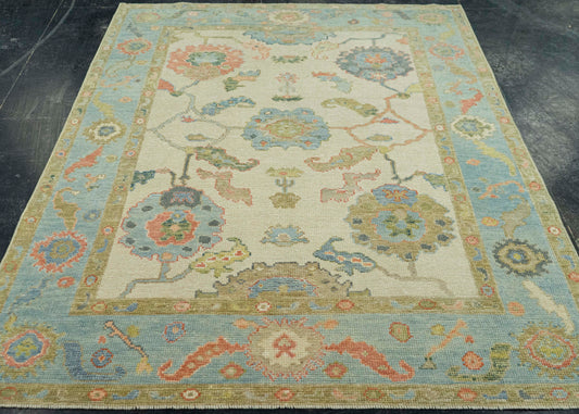 Turkish Oushak Rug  5'1" x 6'11" #20392