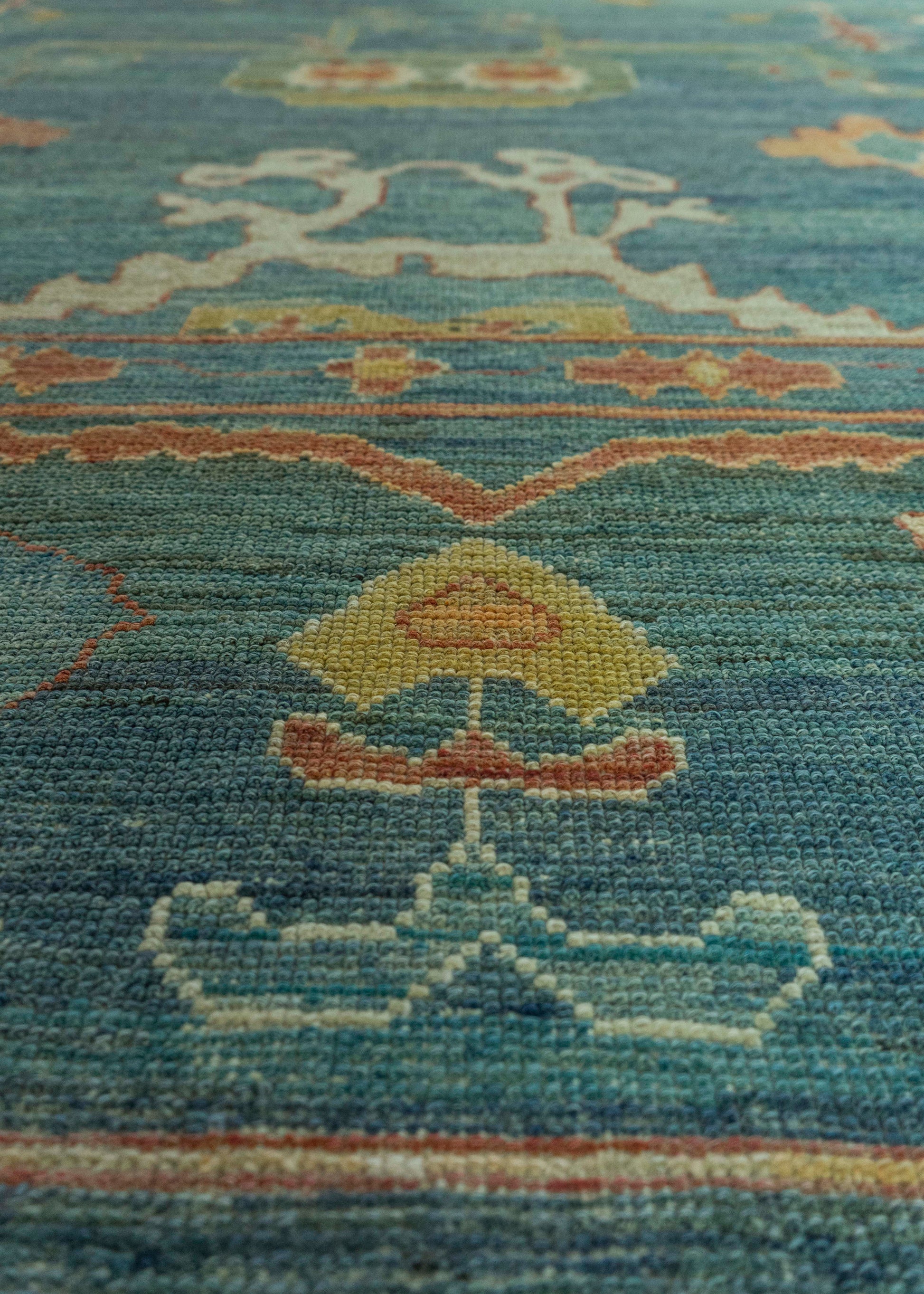 Turkish Oushak Old Wool Rug  10'1" x 13'7" #20004