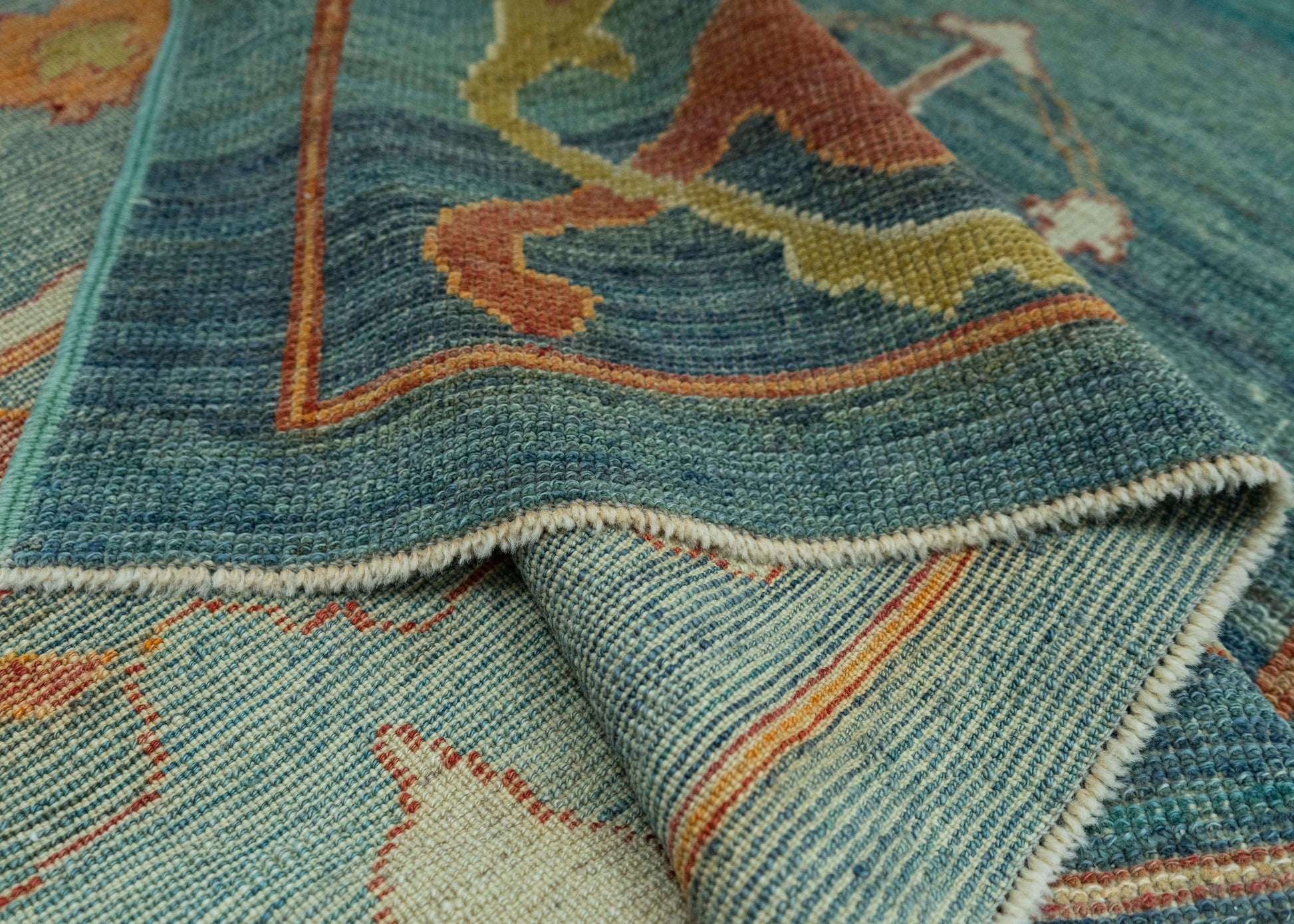 Turkish Oushak Old Wool Rug  10'1" x 13'7" #20004