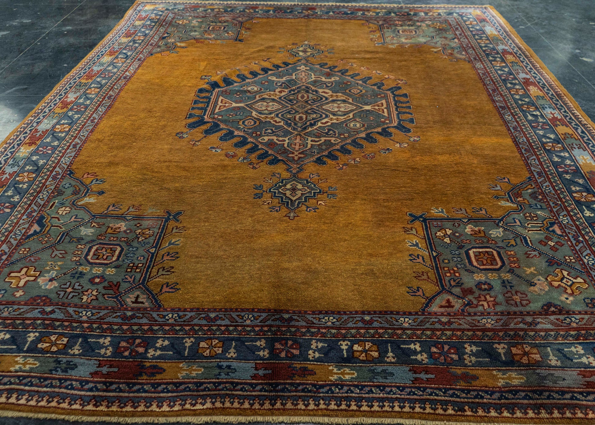 Turkish Oushak Antique Rug 9'11" x 12'9" #20514