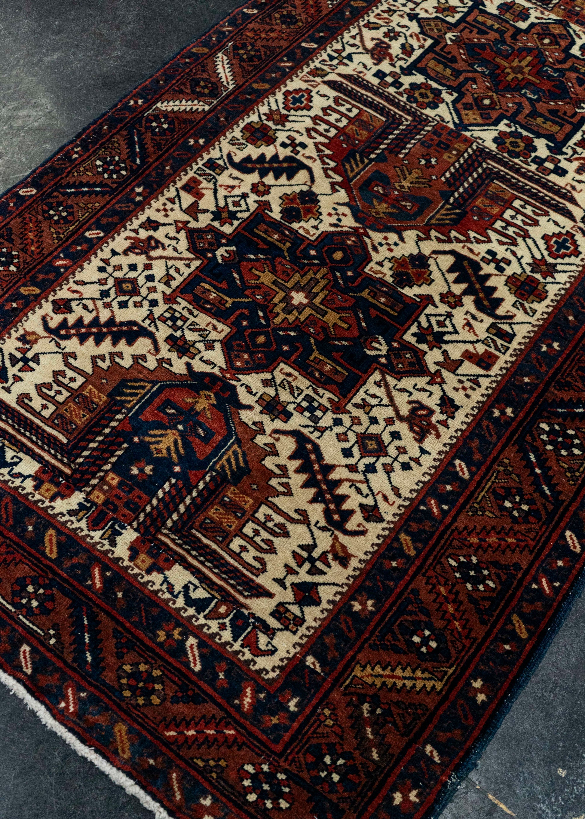 Oriental Handmade Vintage Rug 3'2" x 12'2" #21482