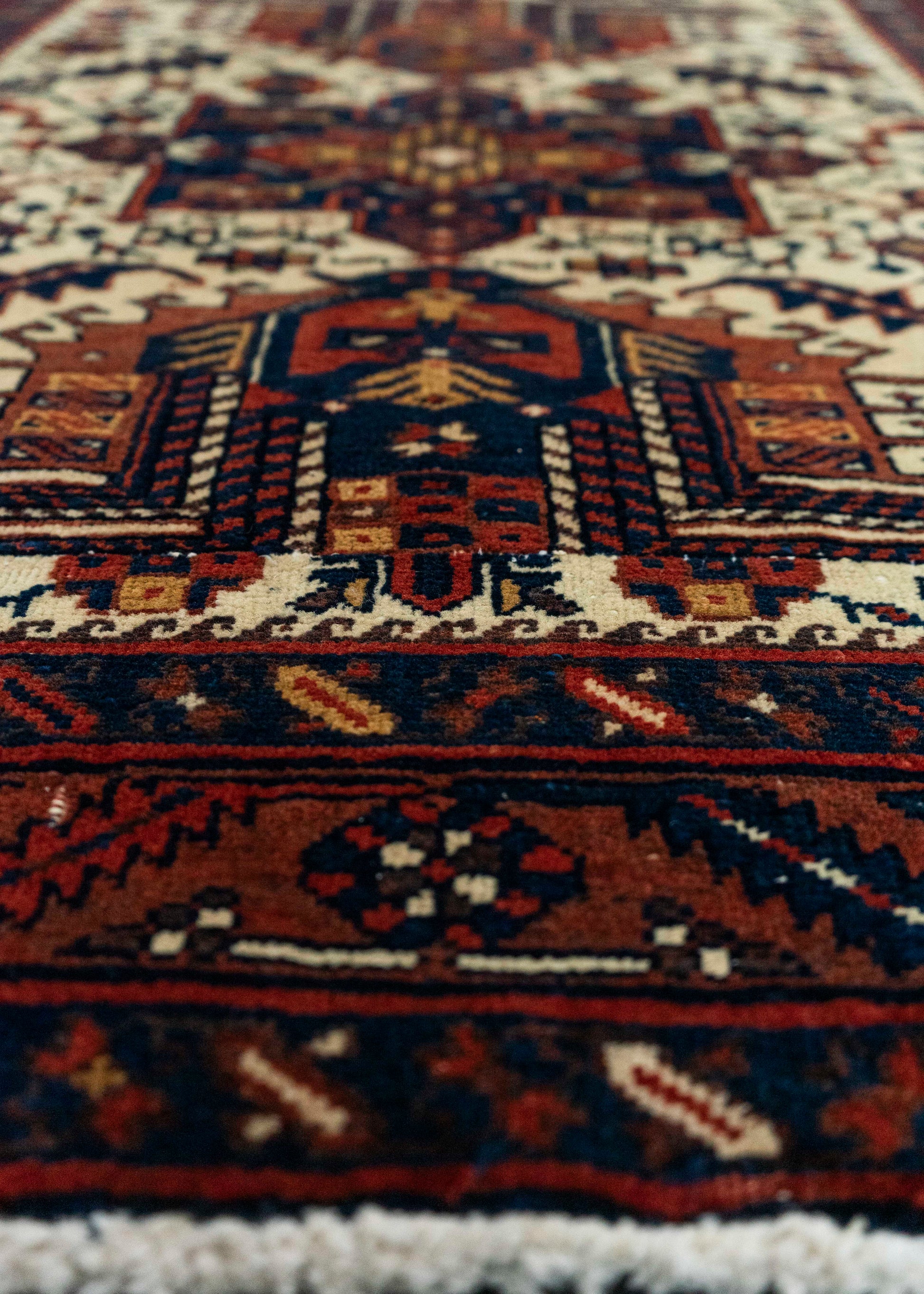 Oriental Handmade Vintage Rug 3'2" x 12'2" #21482