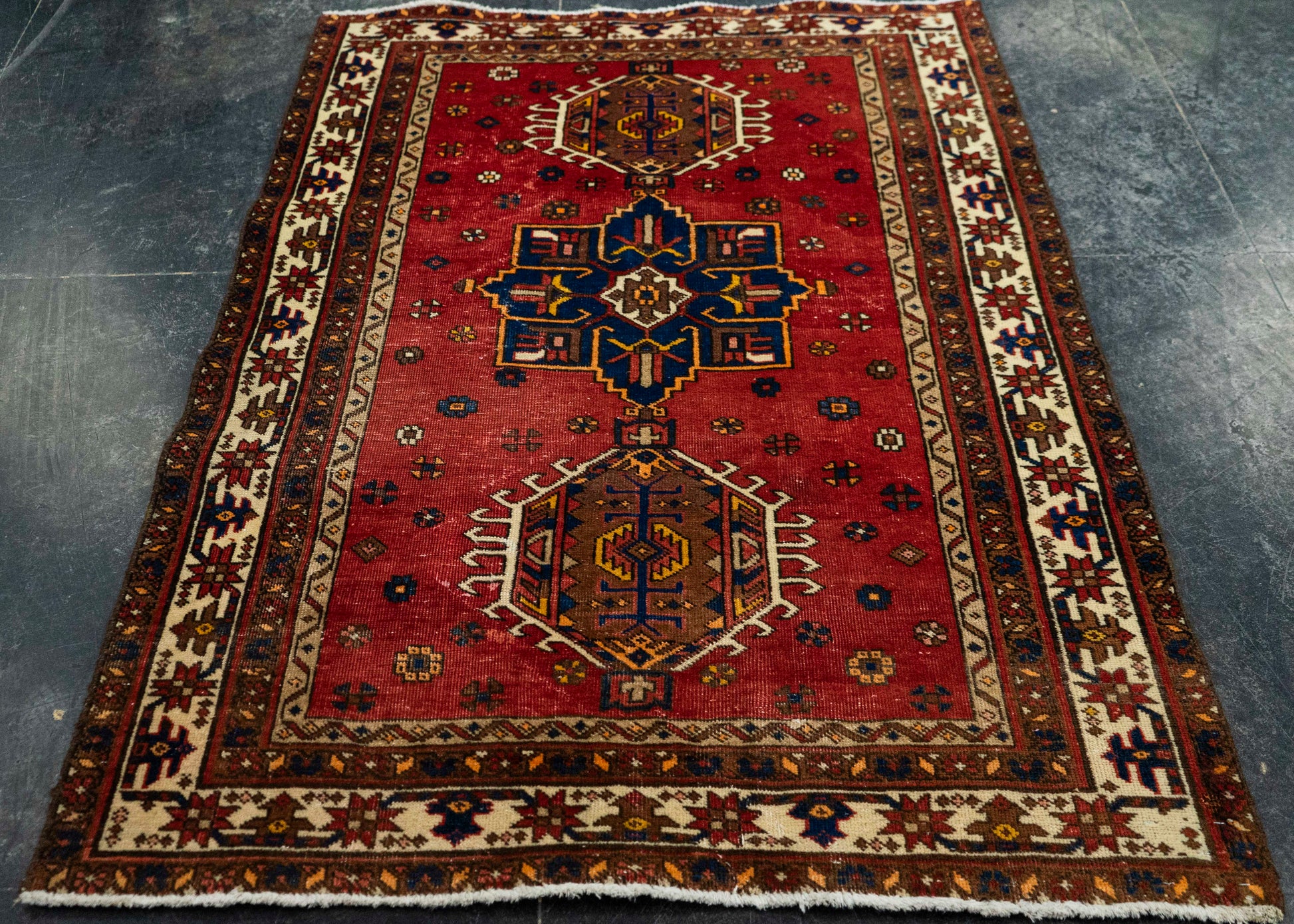 Oriental Handmade Vintage Rug 3'8" x 5'3" #21484
