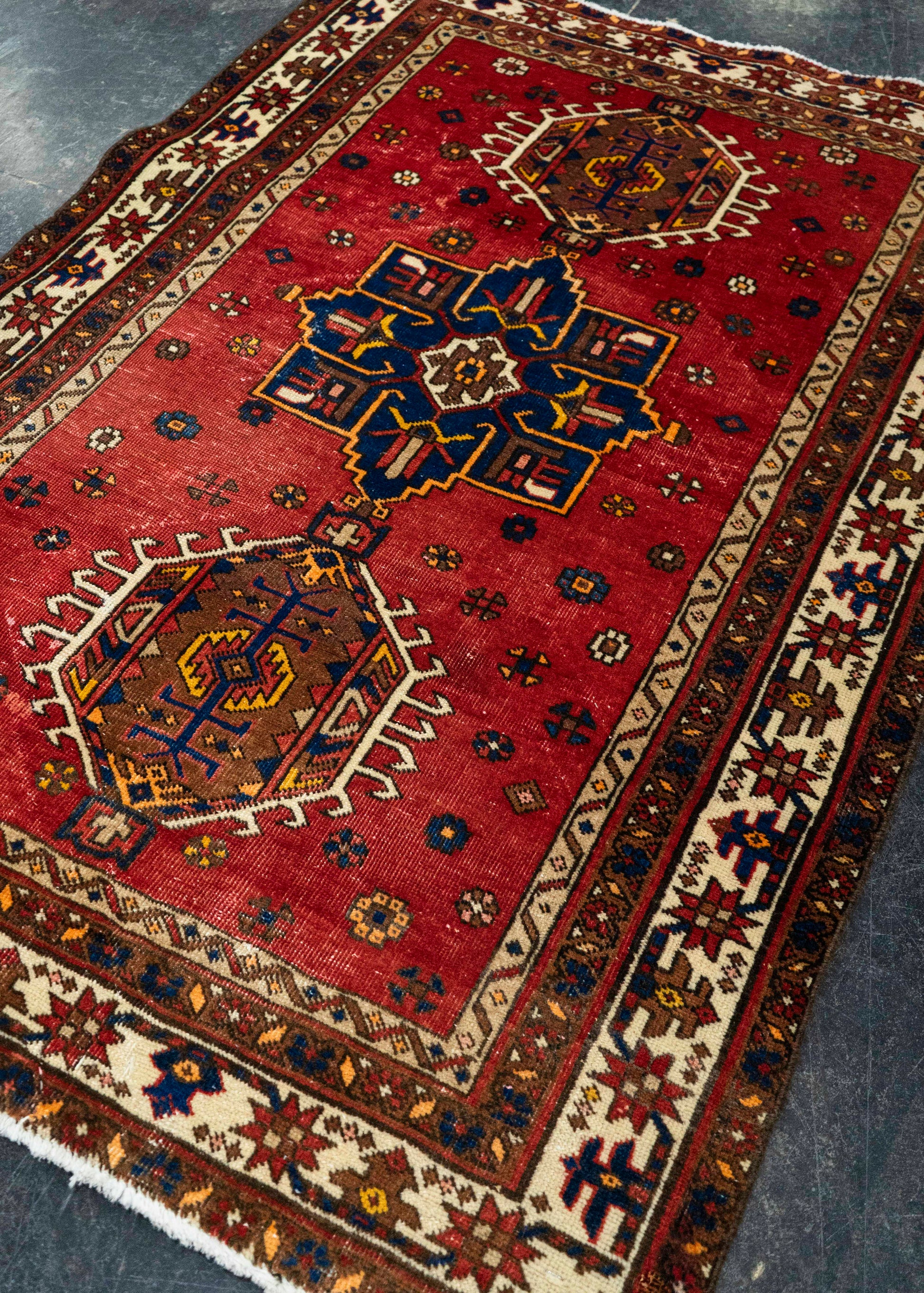 Oriental Handmade Vintage Rug 3'8" x 5'3" #21484