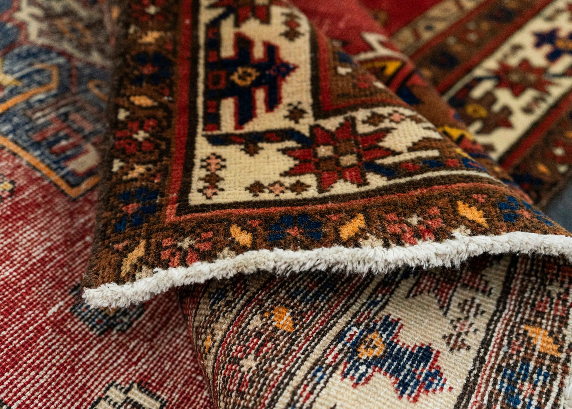 Oriental Handmade Vintage Rug 3'8" x 5'3" #21484
