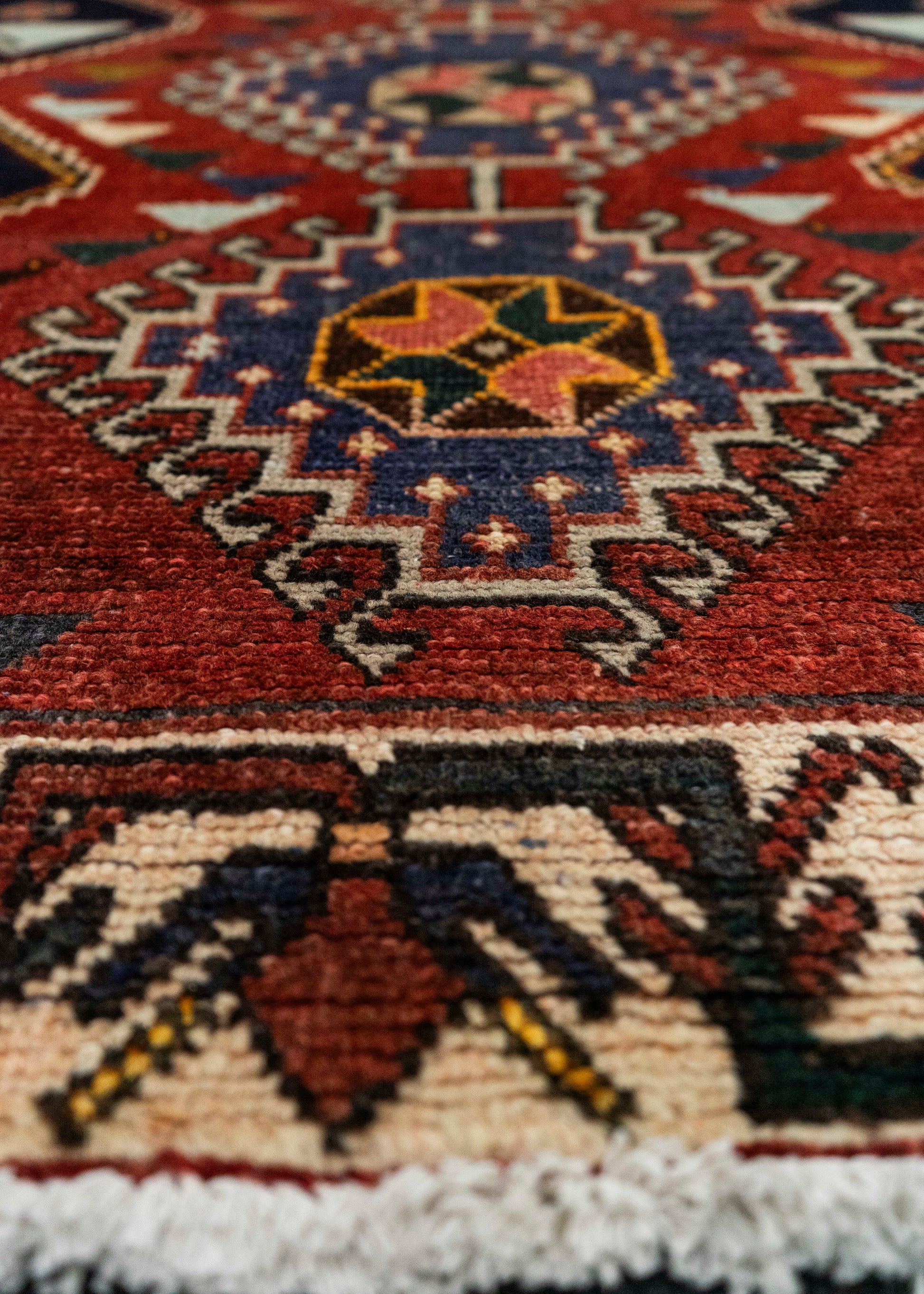 Oriental Handmade Vintage Rug 3'7" x 4'9" #21479