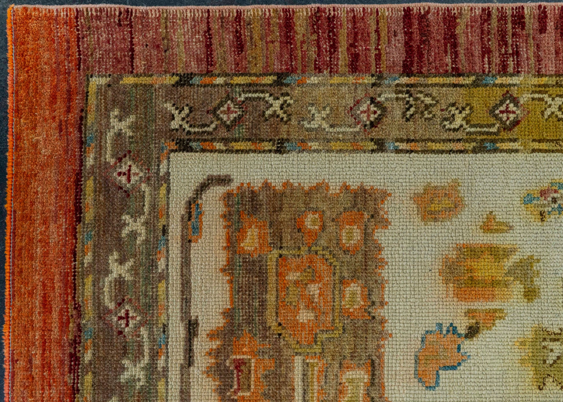 Turkish Oushak Old Wool Rug  9'10" x 14' #20121