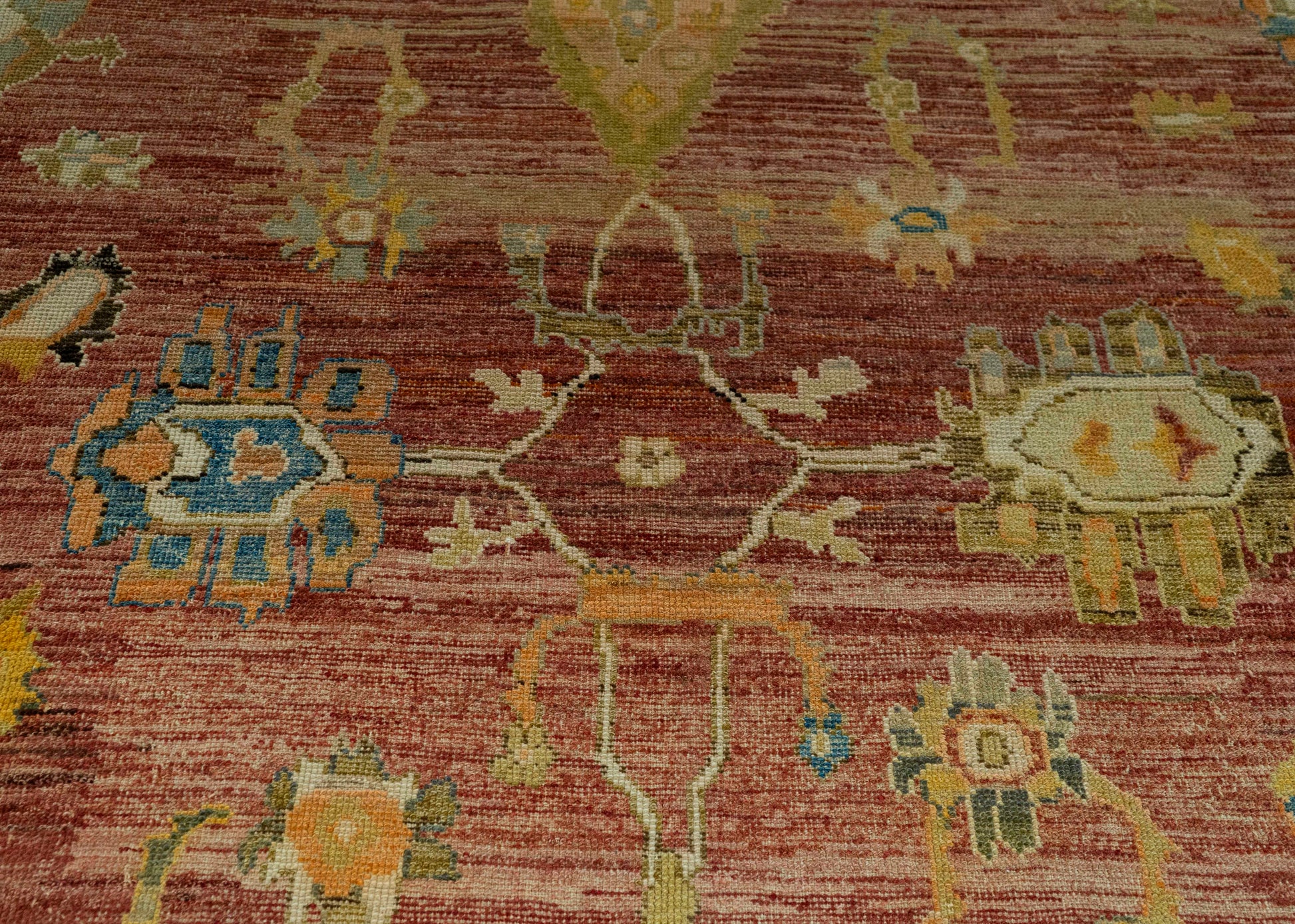 Turkish Oushak Old Wool Rug  9'10" x 14' #20121