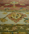 Turkish Oushak Old Wool Rug  9'10" x 14' #20121
