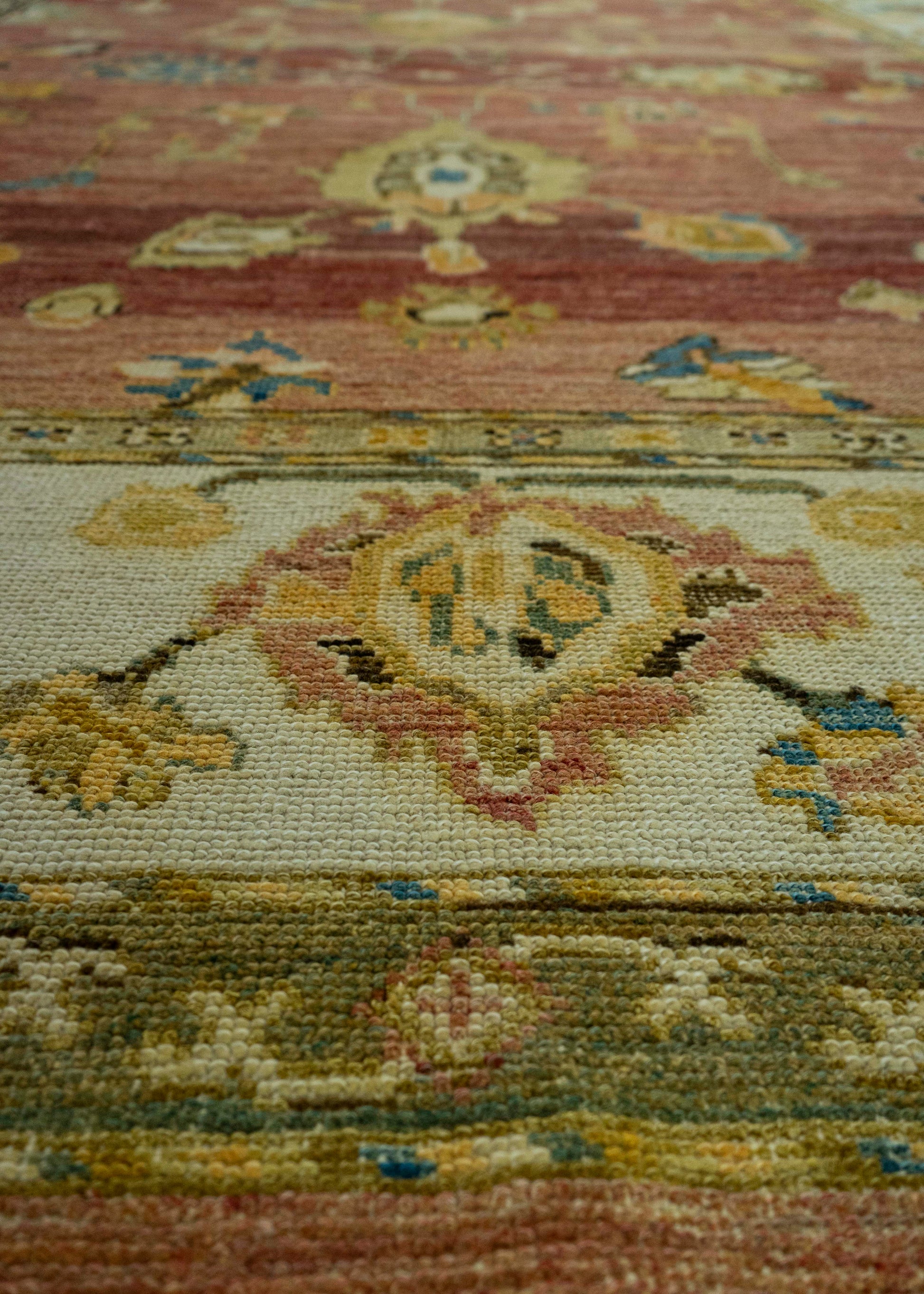 Turkish Oushak Old Wool Rug  9'10" x 14' #20121