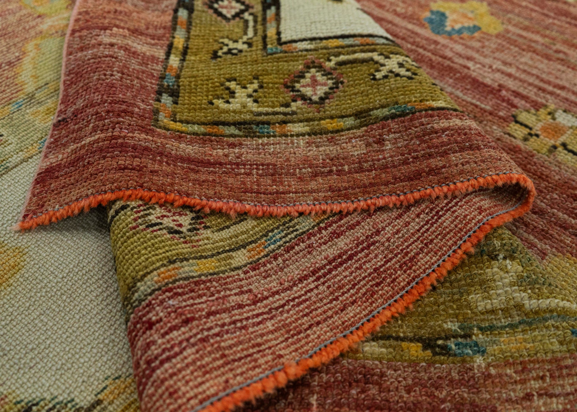 Turkish Oushak Old Wool Rug  9'10" x 14' #20121