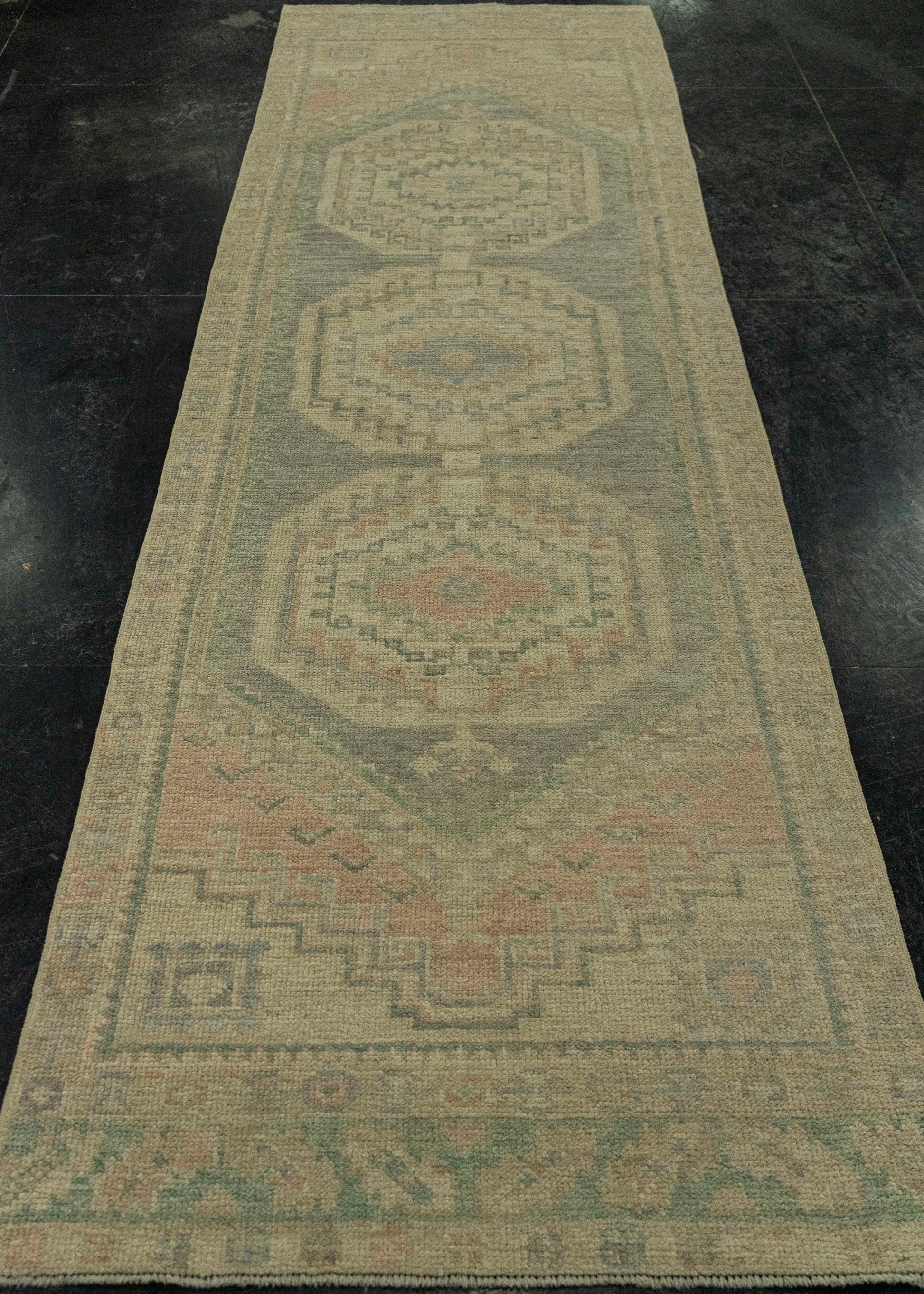 Turkish Oushak Rug 3' x 10'1" #20236