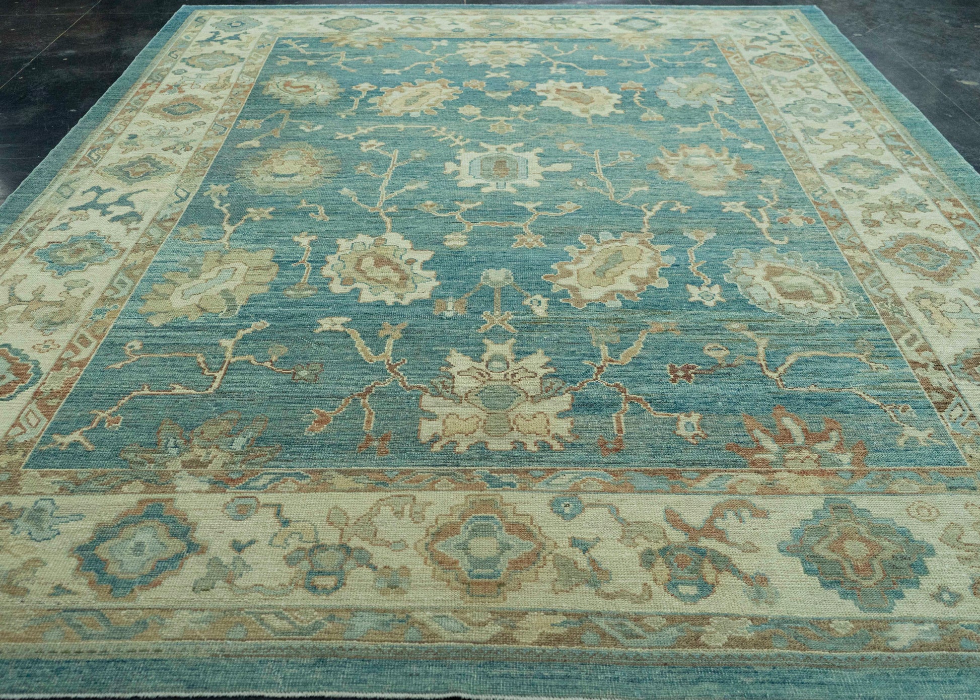 Turkish Oushak Old Wool Rug  10' x 13'7" #20000