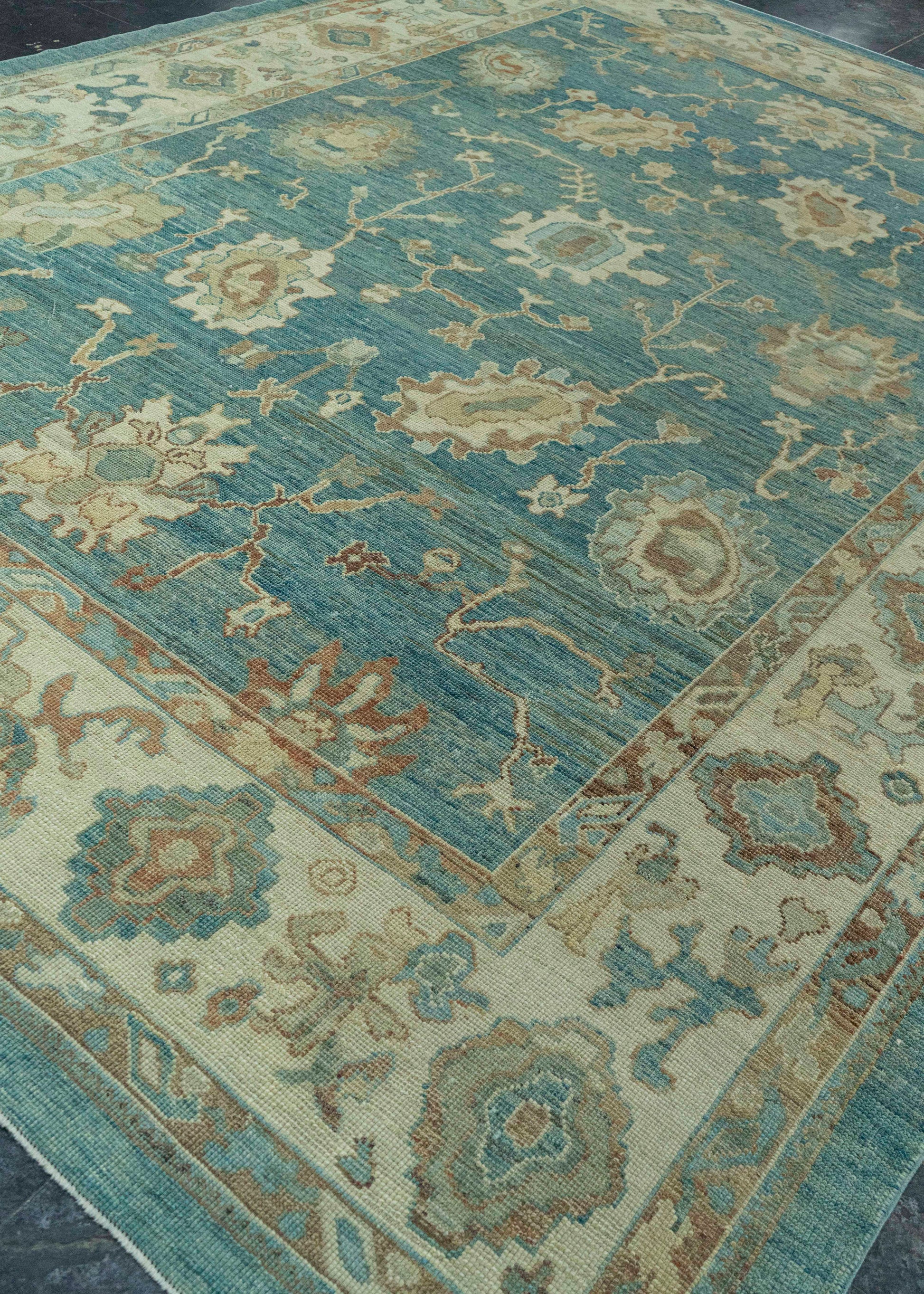 Turkish Oushak Old Wool Rug  10' x 13'7" #20000