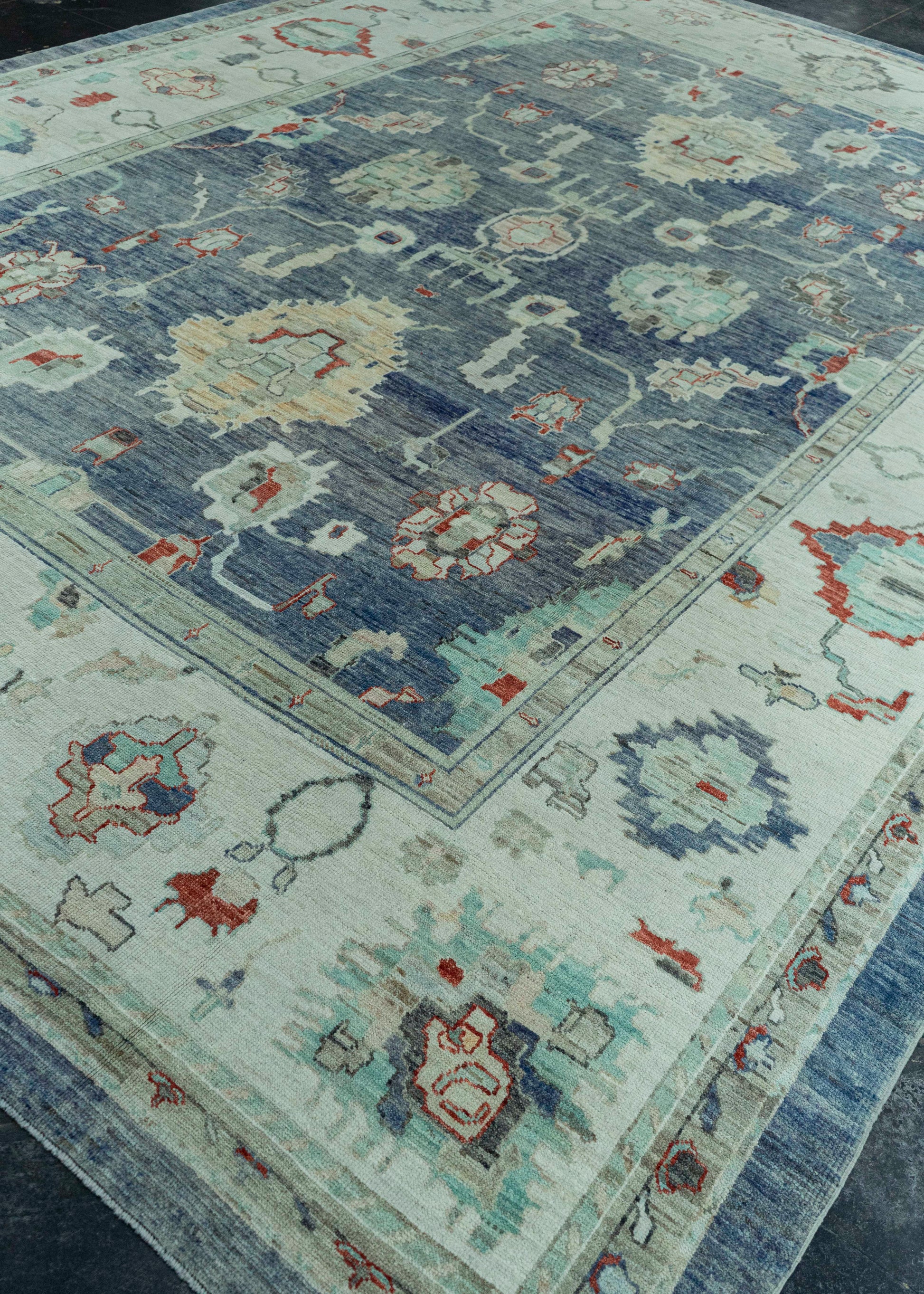Turkish Oushak Old Wool Rug  10'4" x 14'2" #30138