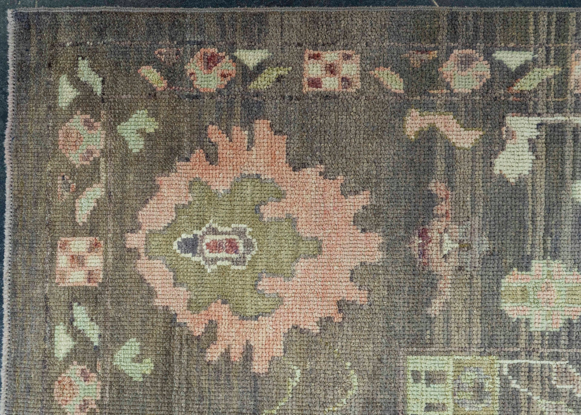 Turkish Oushak Old Wool Rug  9'4" x 13'7" #30131