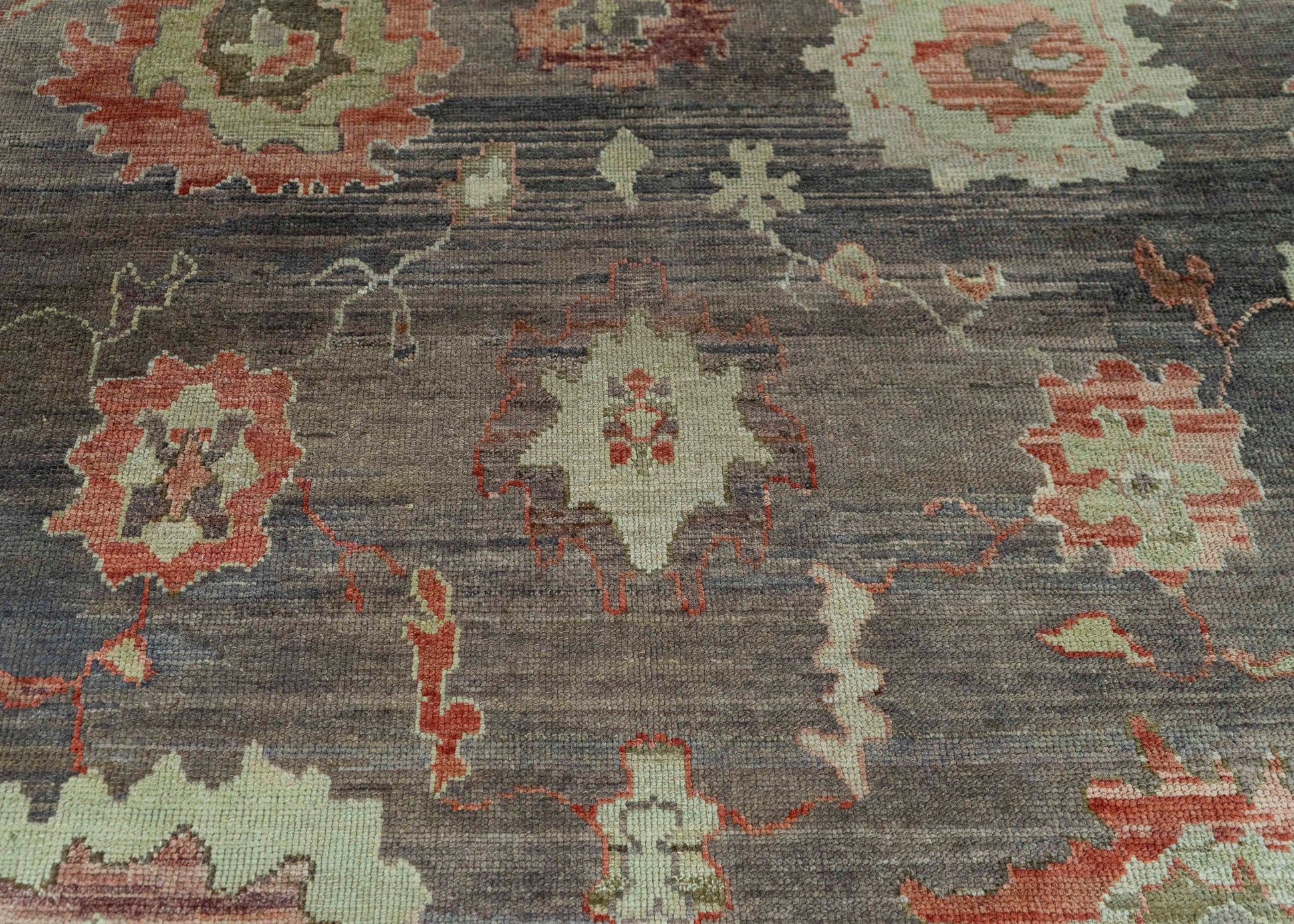 Turkish Oushak Old Wool Rug  9'4" x 13'7" #30131