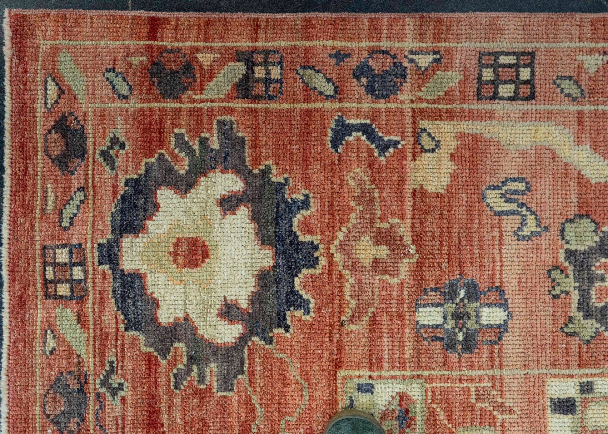 Turkish Oushak Old Wool Rug  9'1" x 13'10" #30135