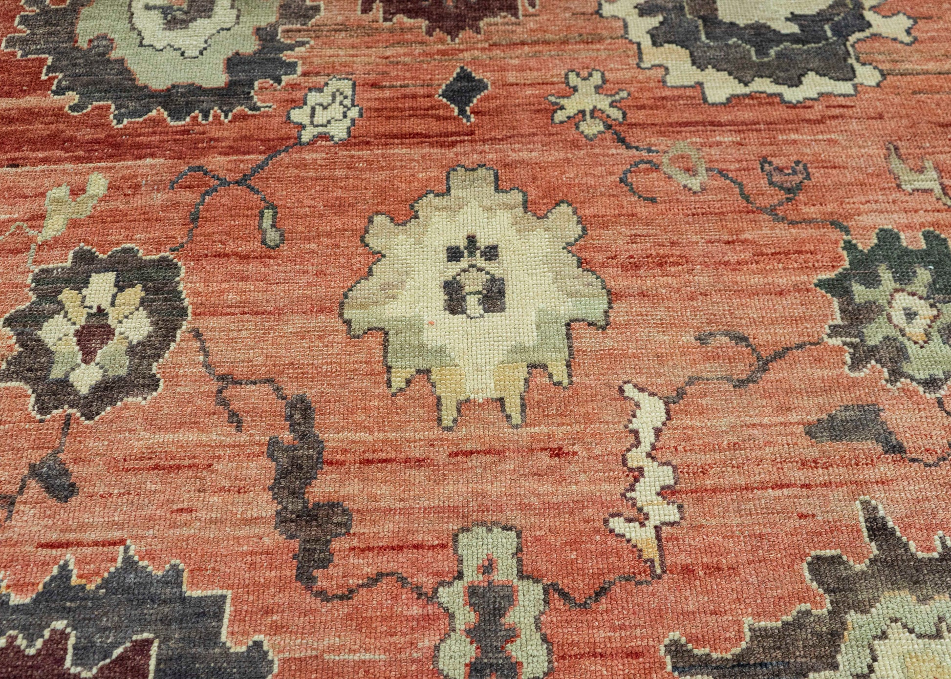 Turkish Oushak Old Wool Rug  9'1" x 13'10" #30135