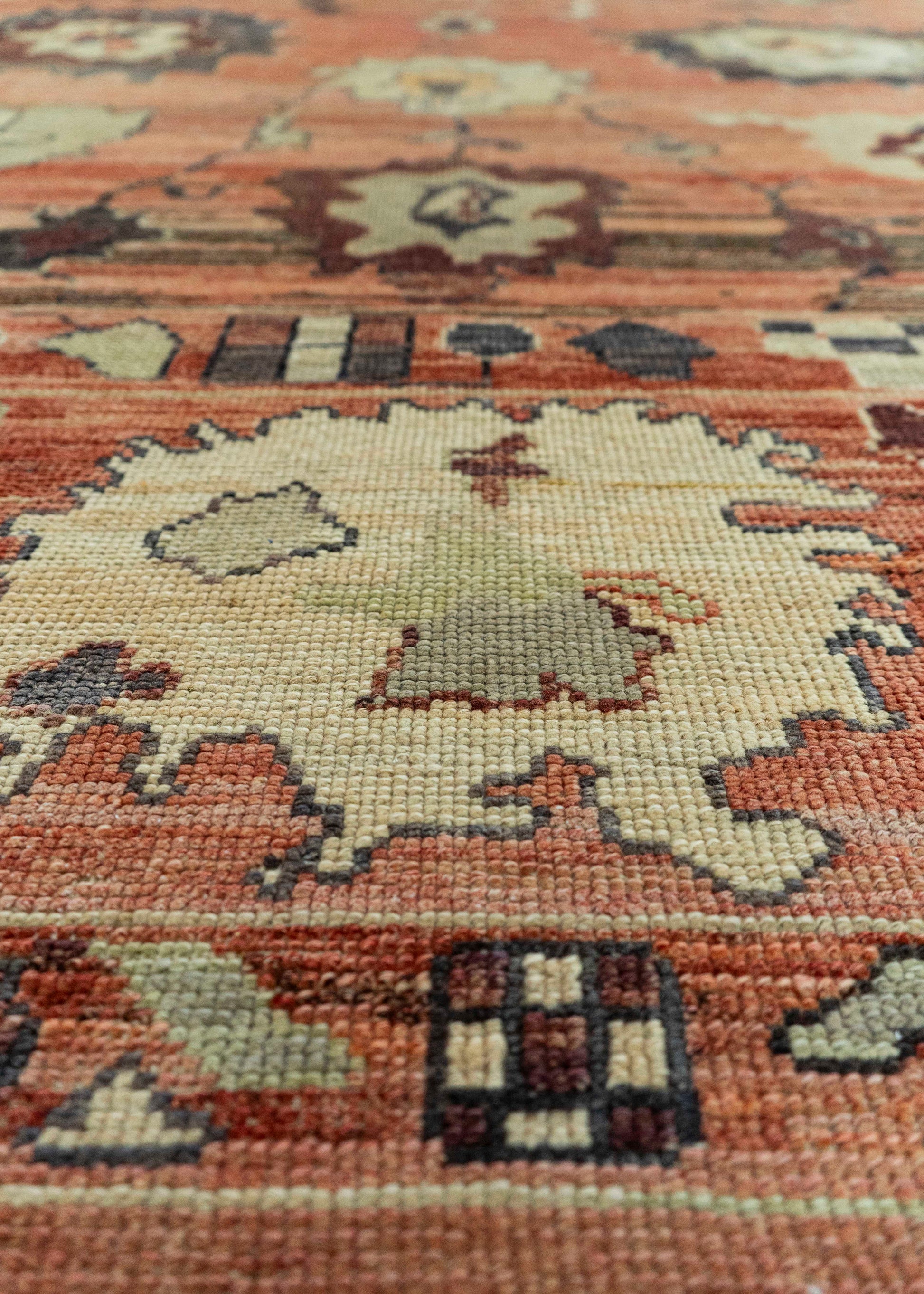 Turkish Oushak Old Wool Rug  9'1" x 13'10" #30135
