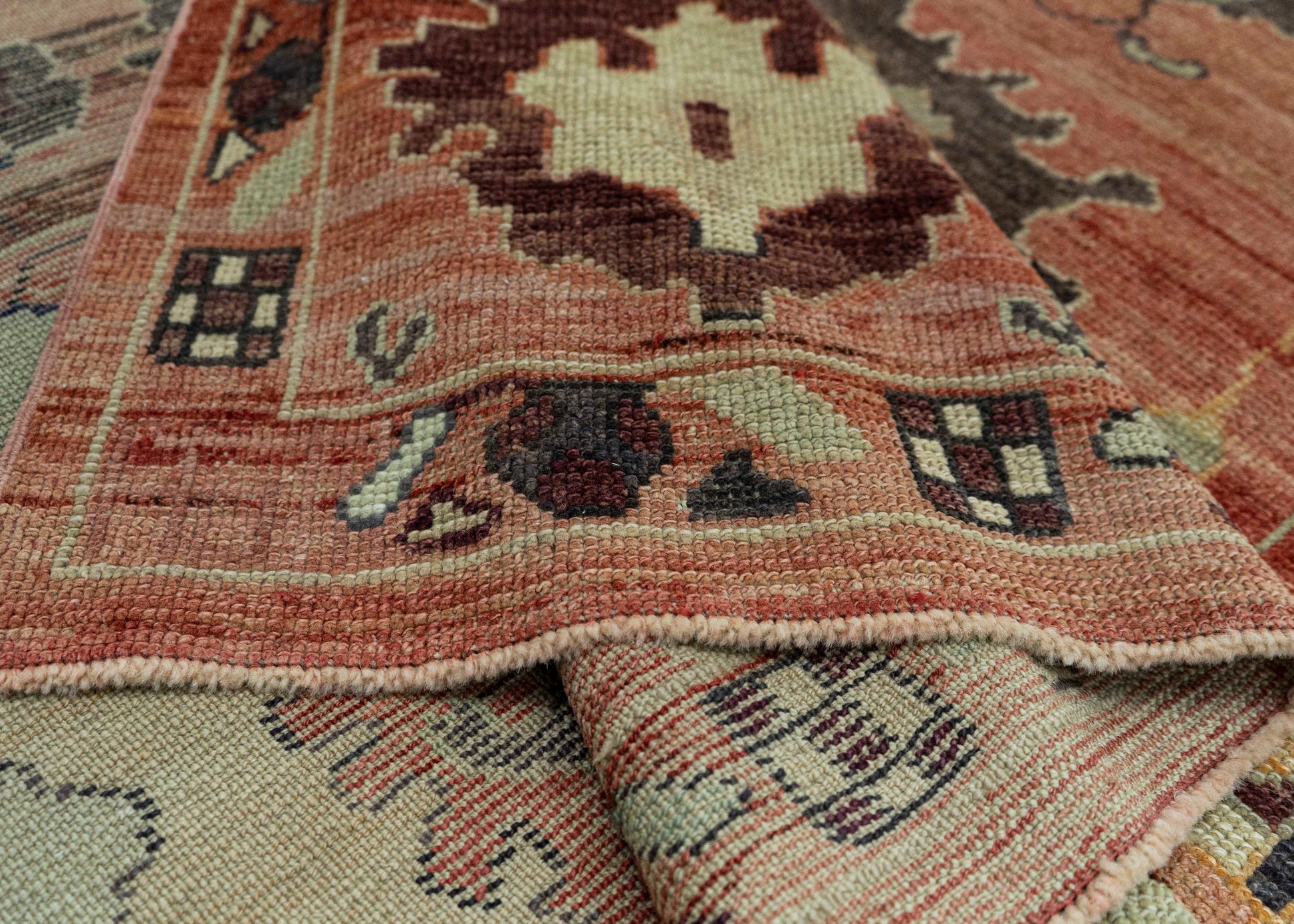 Turkish Oushak Old Wool Rug  9'1" x 13'10" #30135