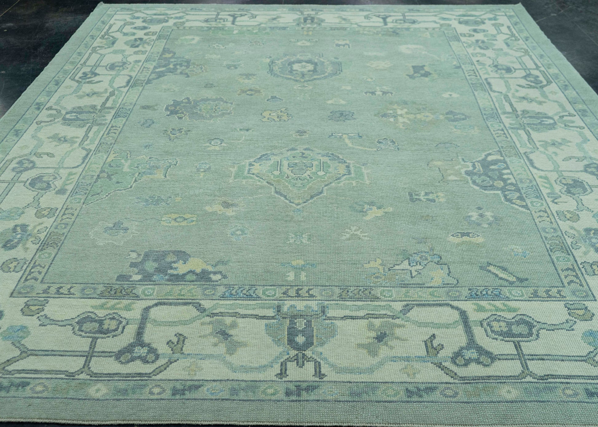 Turkish Oushak Rug 9'3" x 10'8" #19055