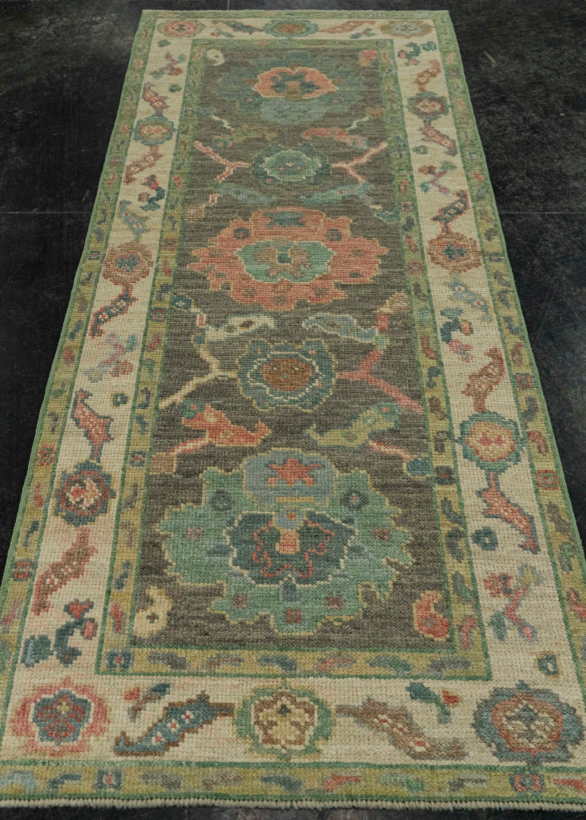 Turkish Oushak Rug 2'7" x 6'4" #20216