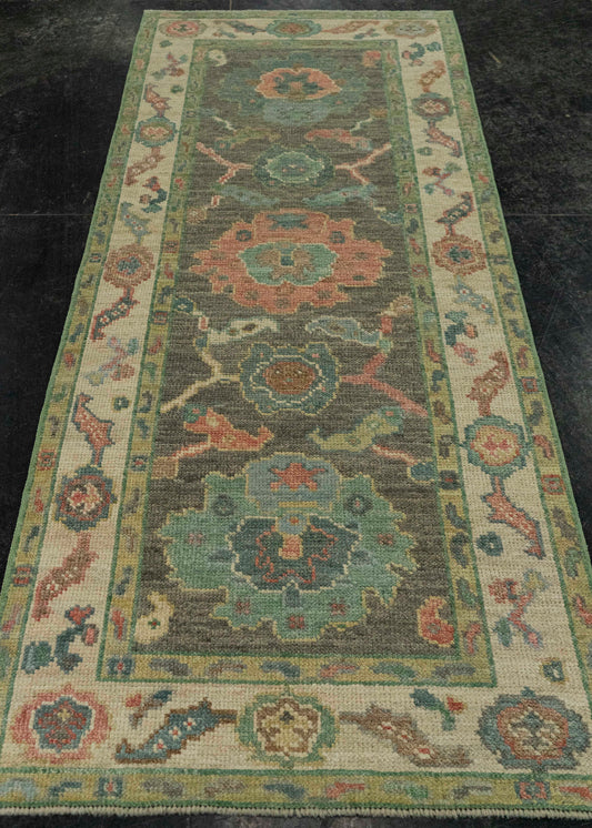 Turkish Oushak Rug 2'7" x 6'4" #20216