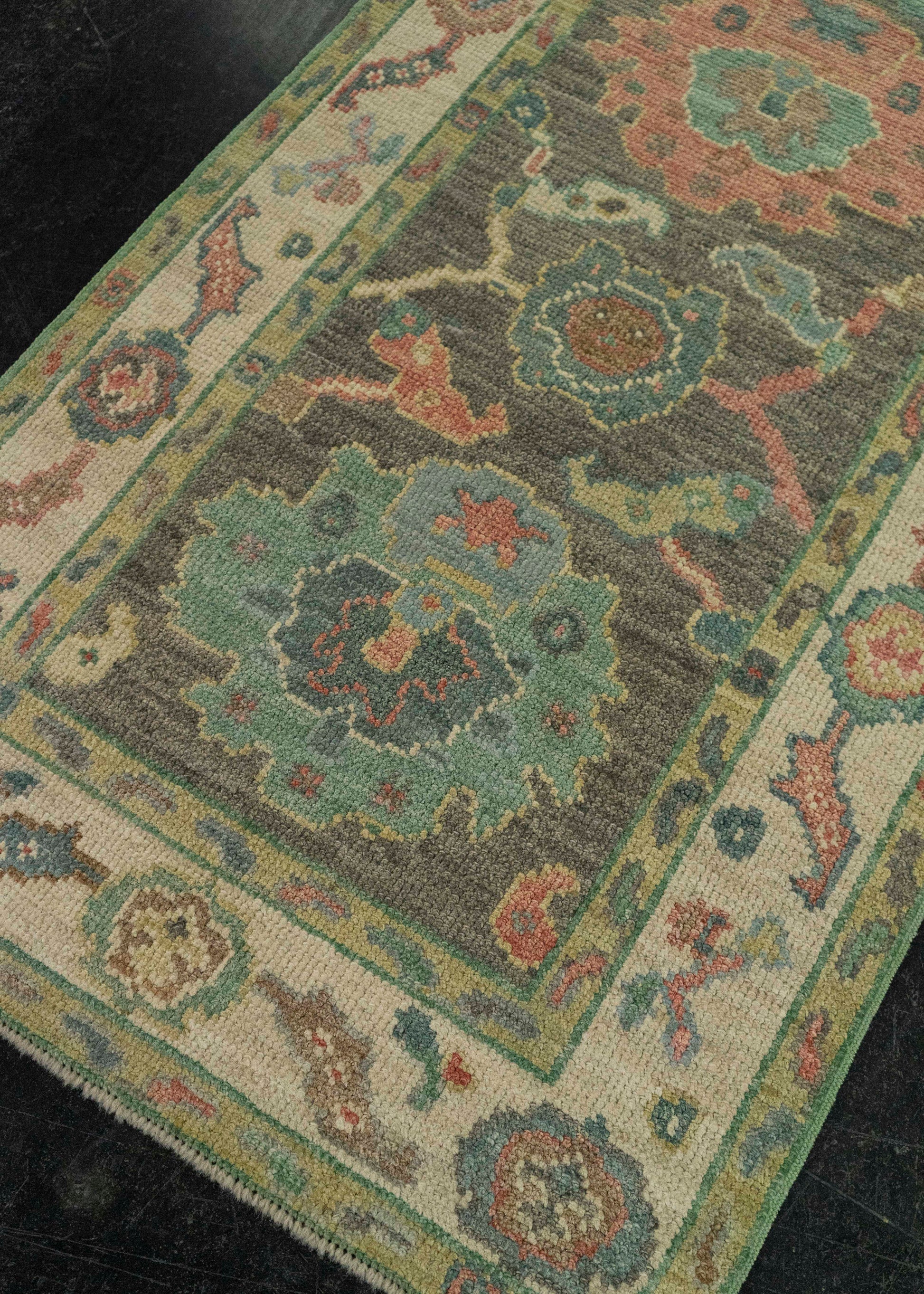 Turkish Oushak Rug 2'7" x 6'4" #20216