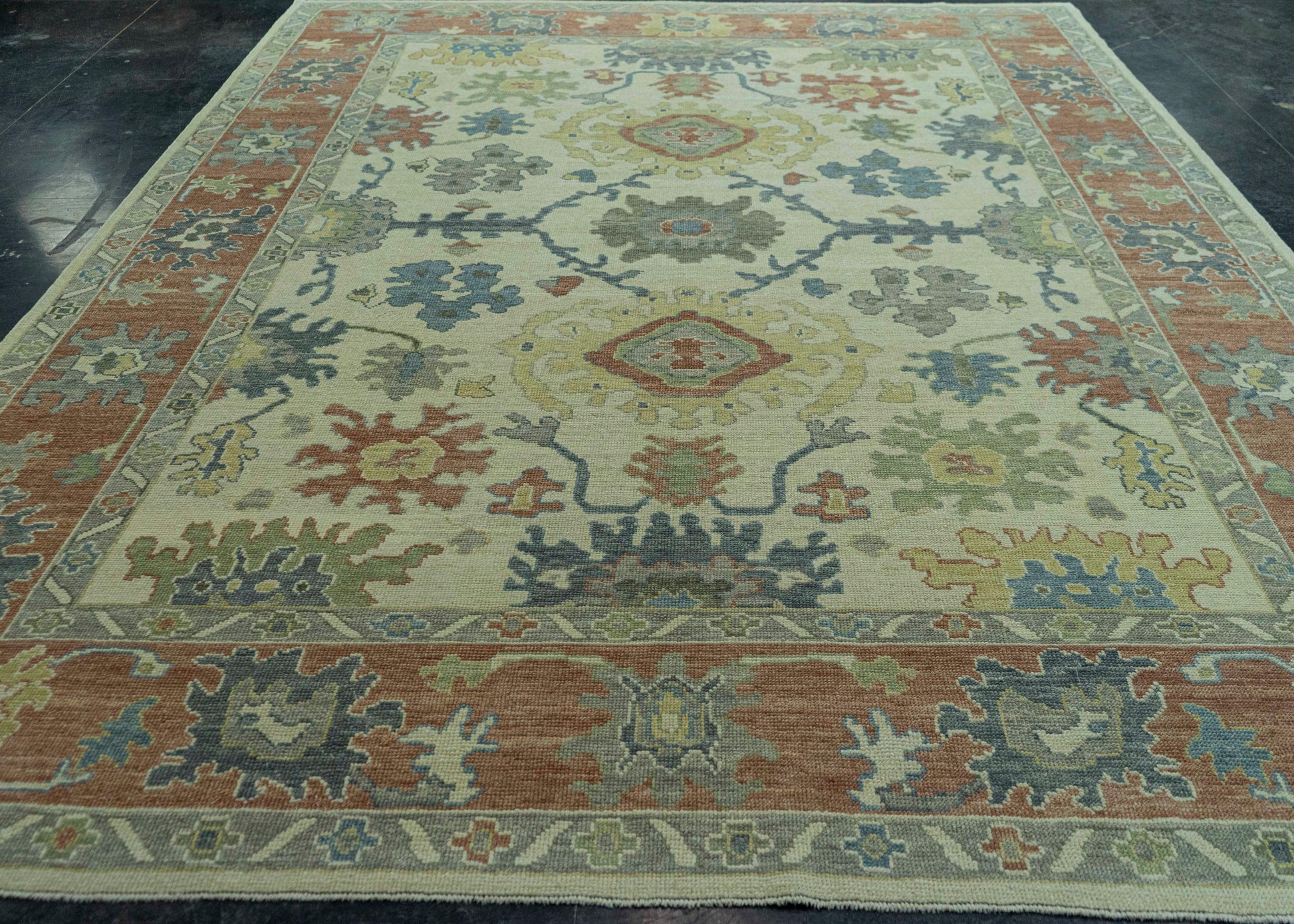 Turkish Oushak Rug 9'5" x 12'7" #20144