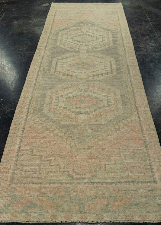 Turkish Oushak Rug 3'2" x 9'11" #20255